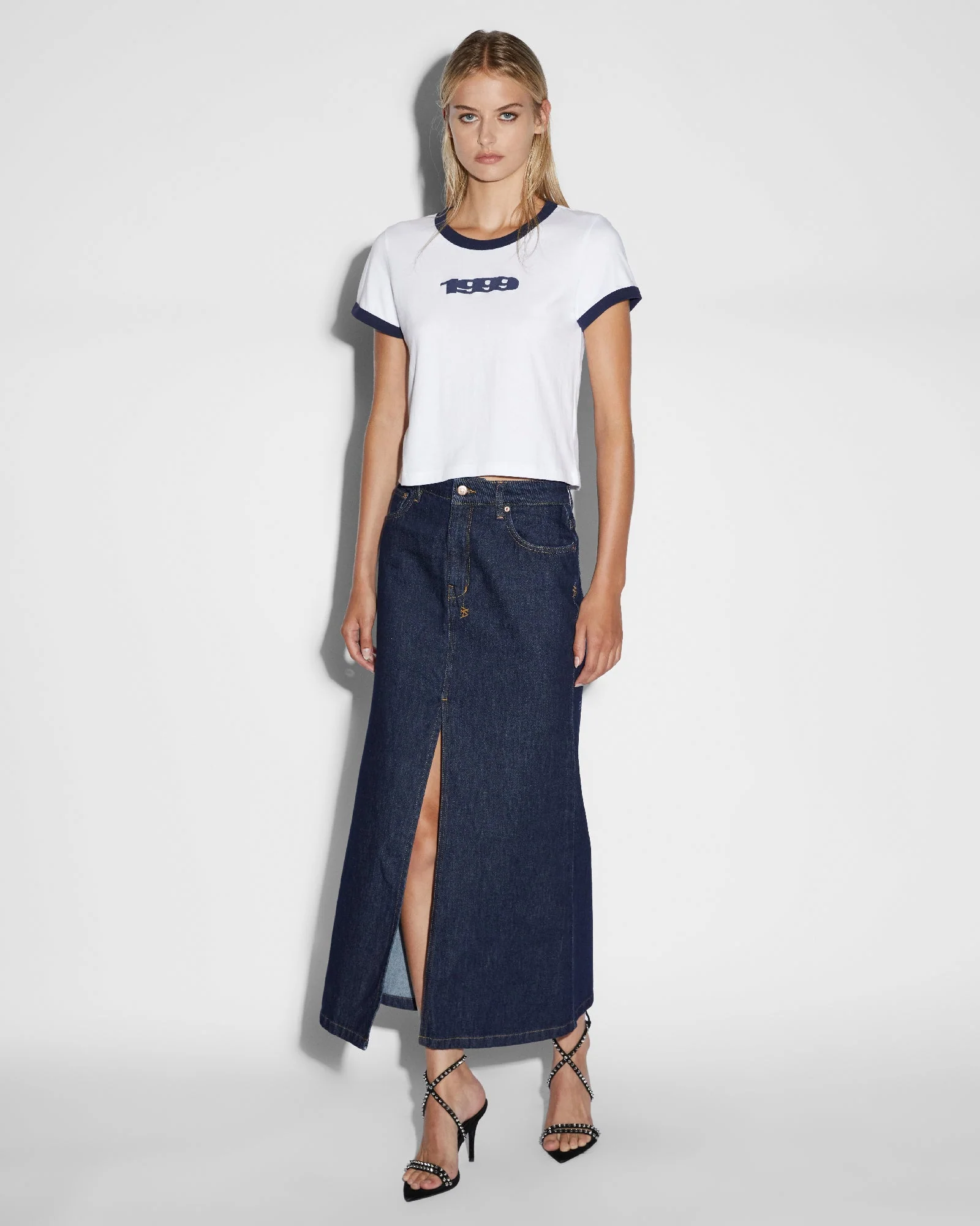 1999 MINI SS TEE WHITE NAVY - Image 2