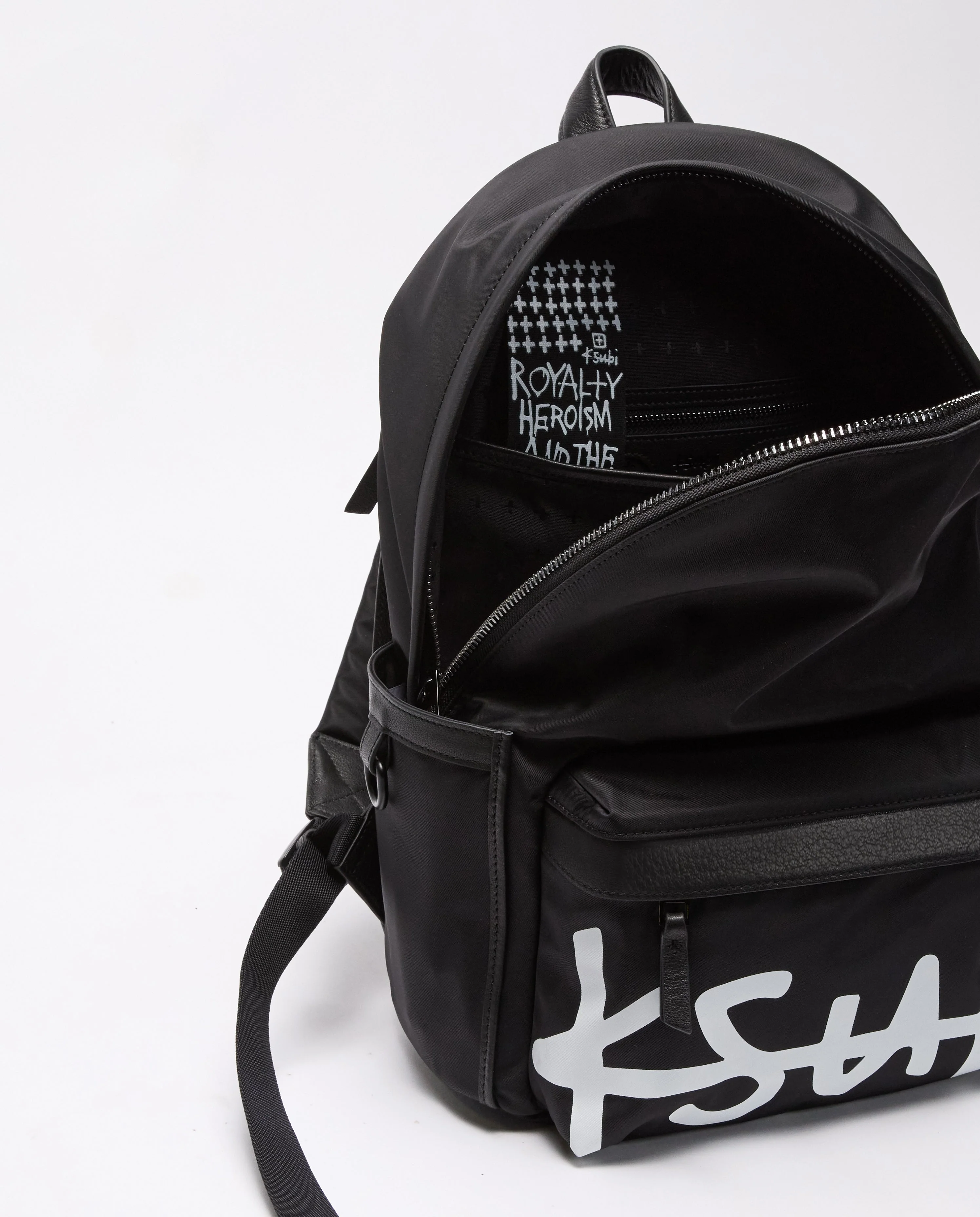 1999 NYLON LEATHER BACKPACK BLACK - Image 2