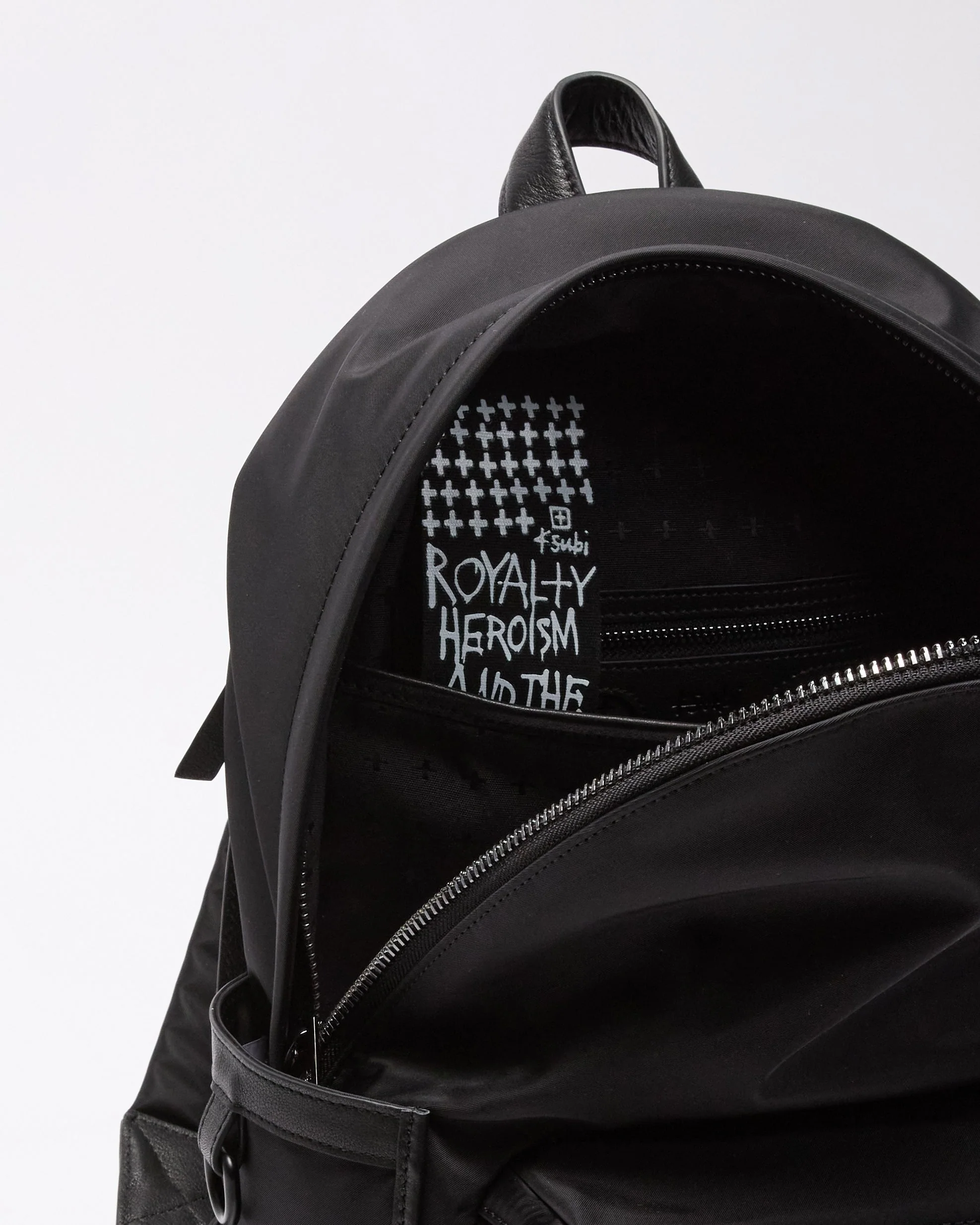1999 NYLON LEATHER BACKPACK BLACK - Image 4