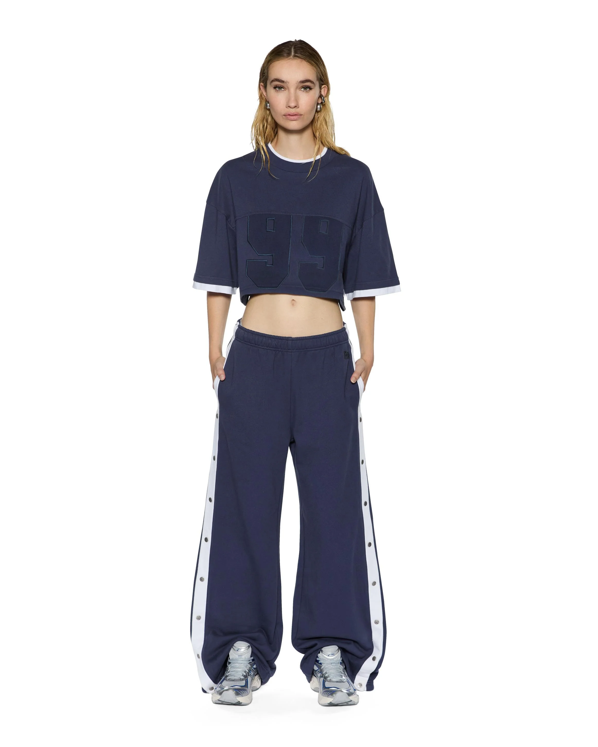 99 BOYFRIEND CROPPED SS TEE INK BLUE - Image 3