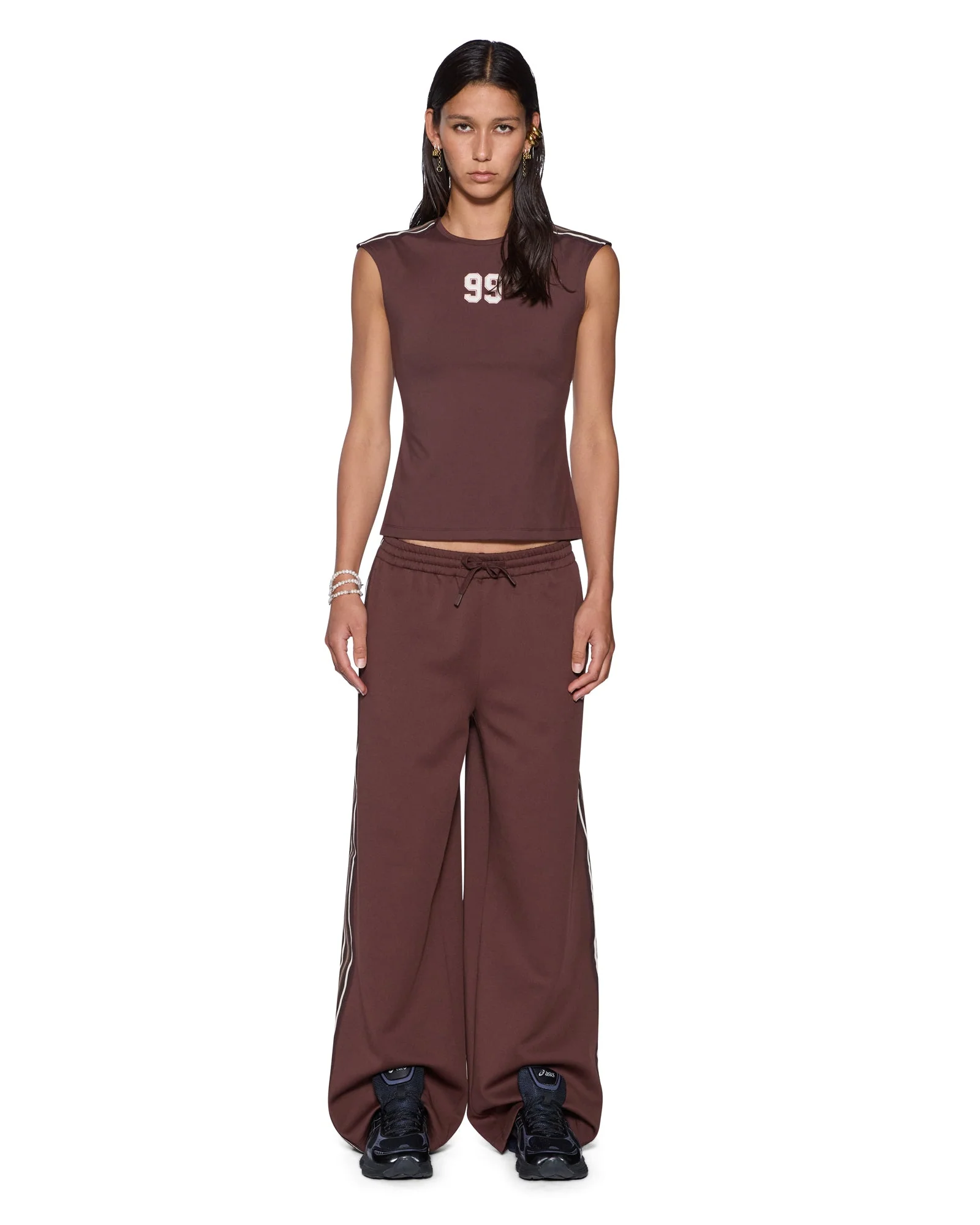 99 SS SLIM OPEN BACK TEE MOCHA - Image 3