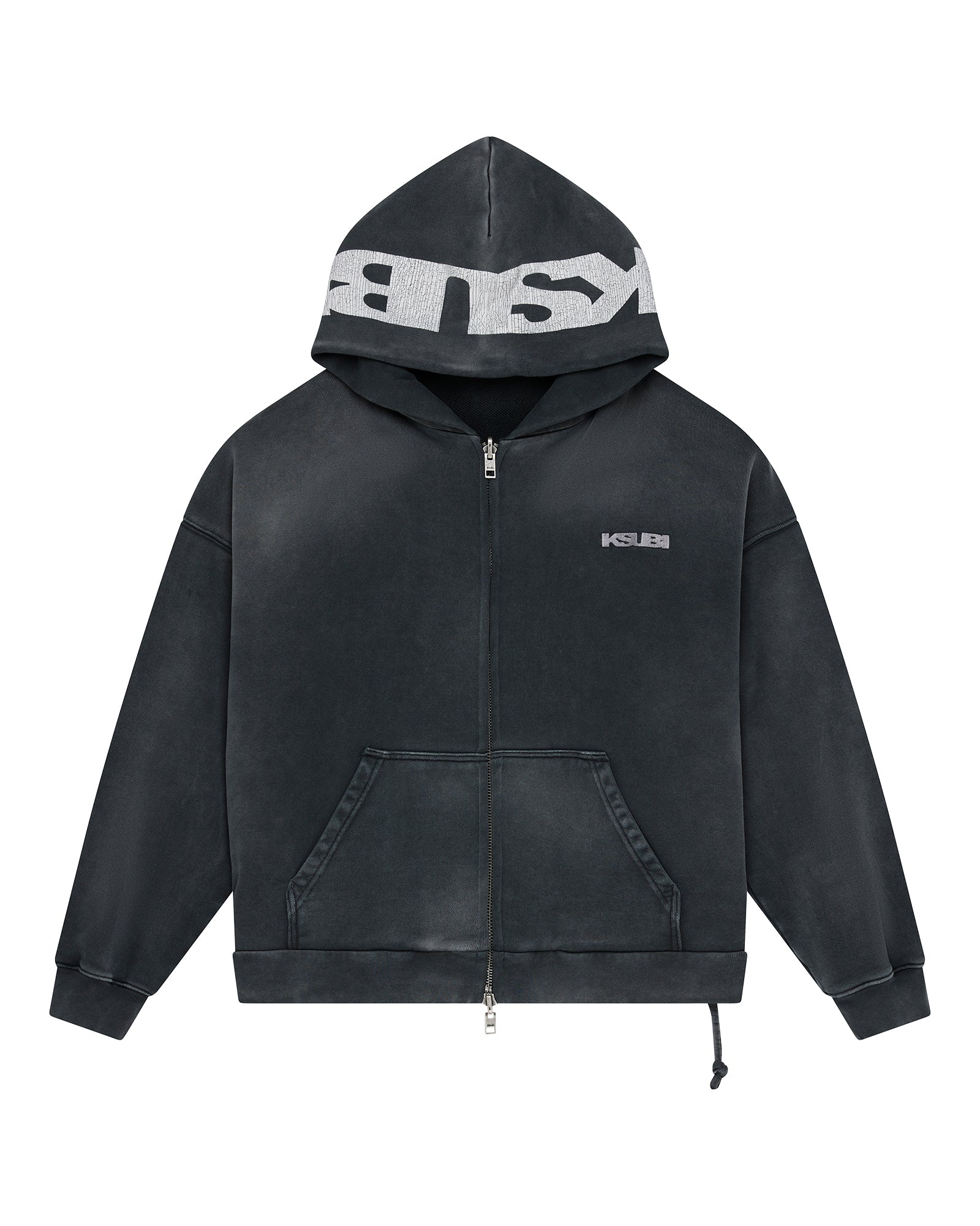 ACE EKCESS ZIP THRU HOODIE BLACK FADE - Image 6