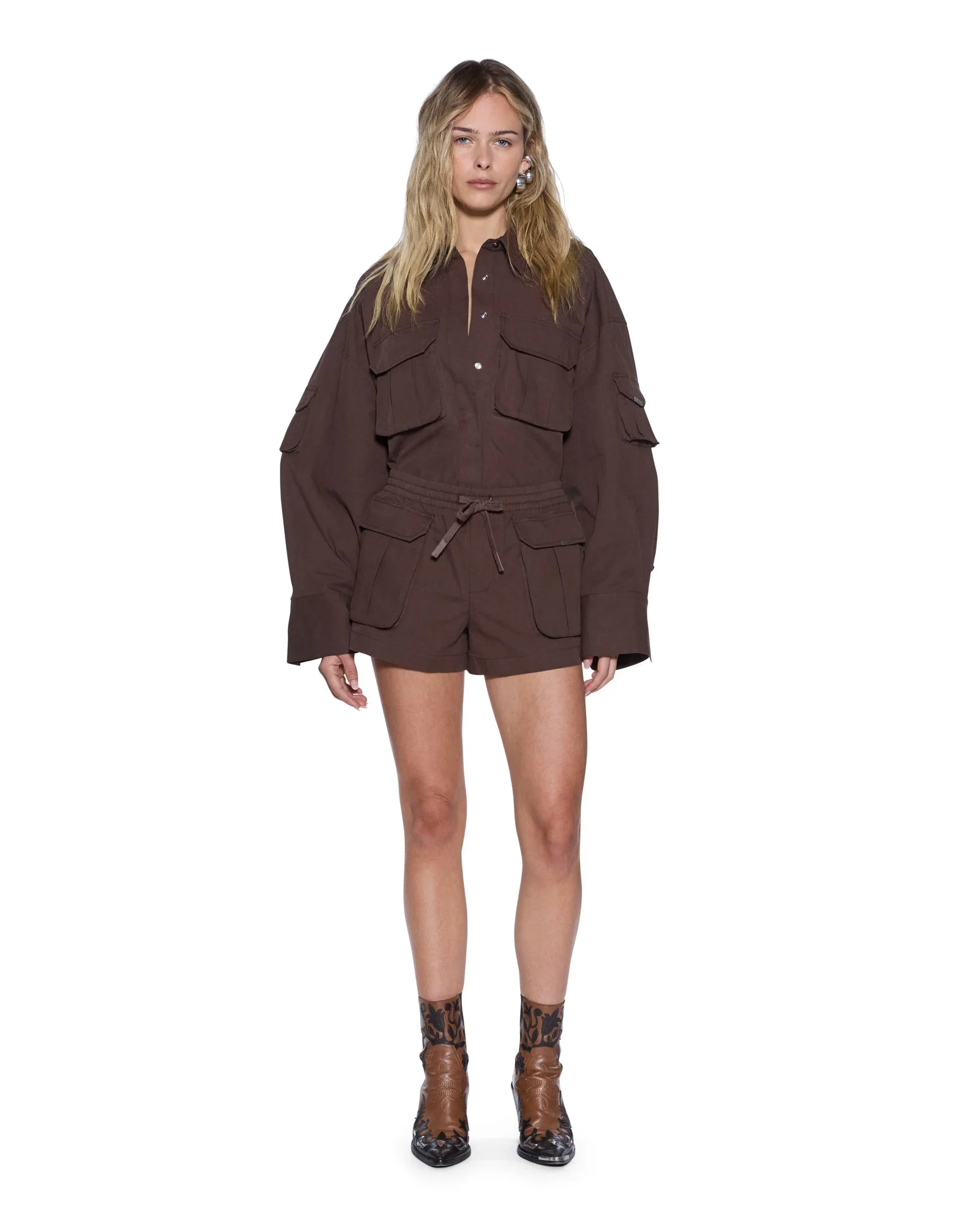 ASTRA LS CARGO SHIRT CHOCOLATE - Image 2