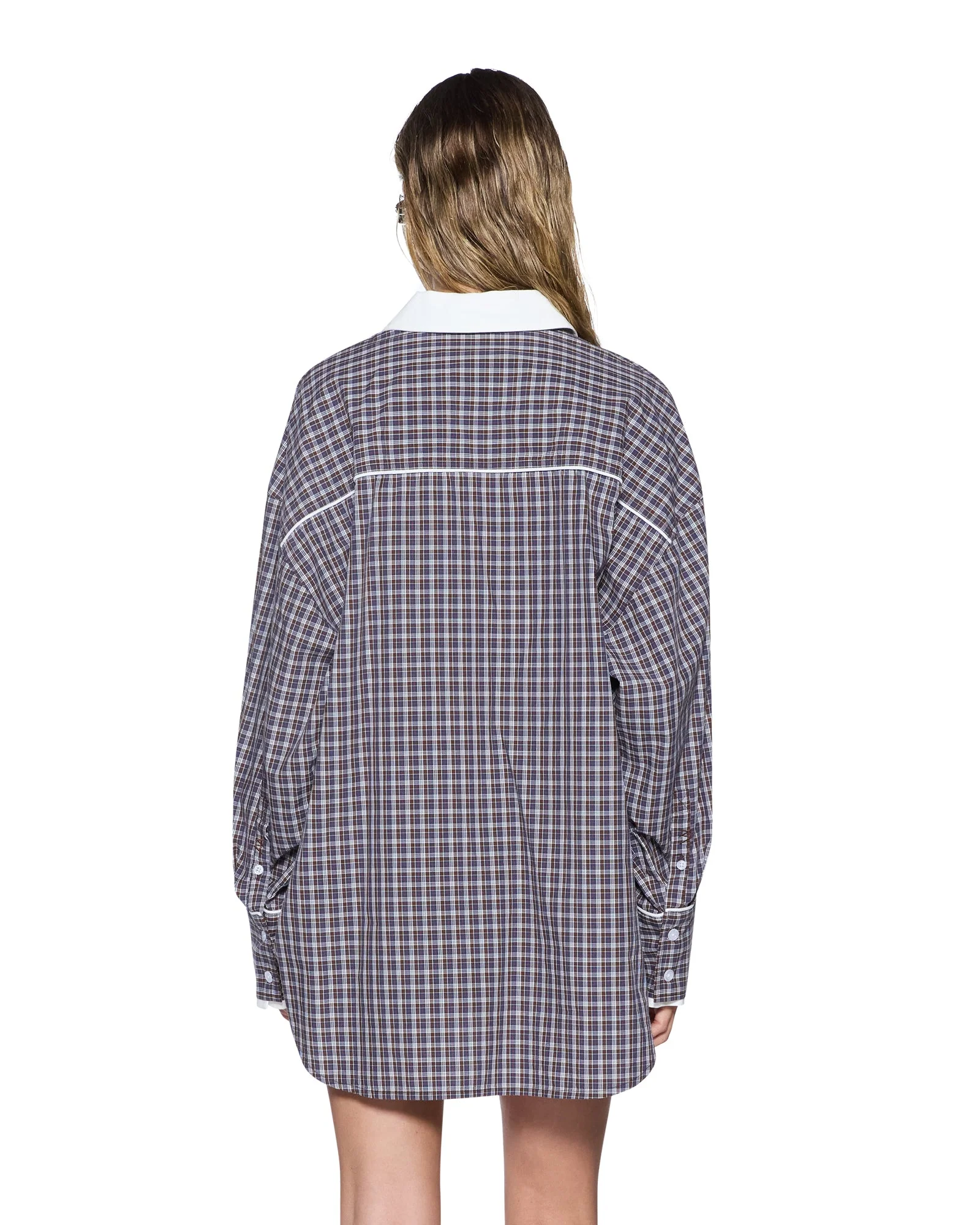 ASTRA LS SHIRT WHITE PLAID - Image 3