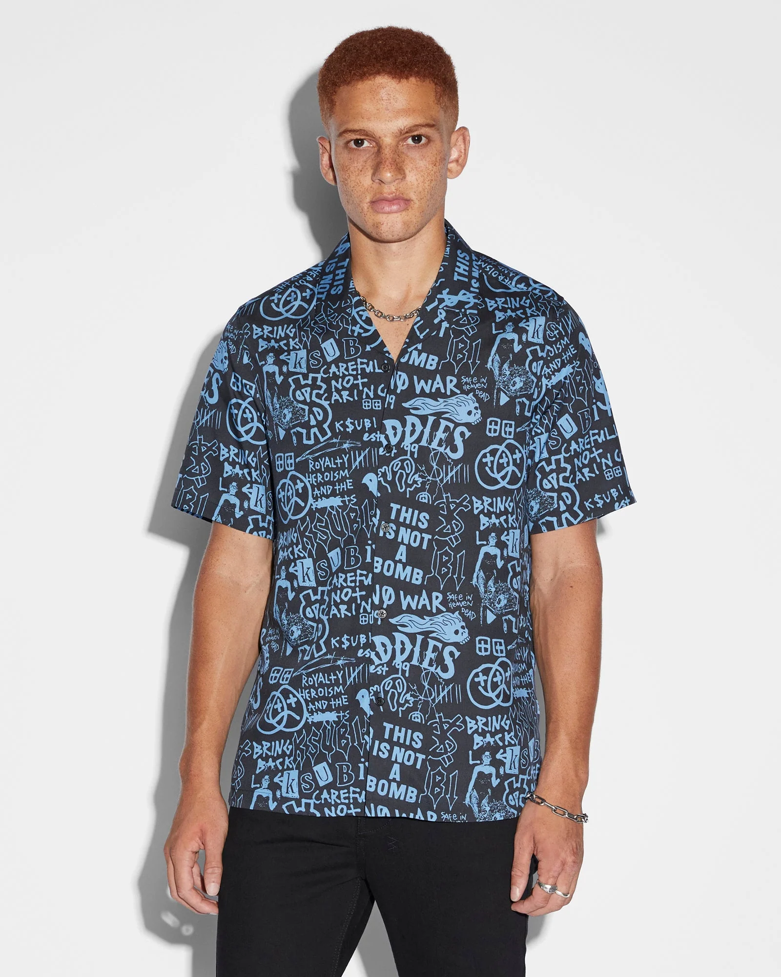 BADDIES RESORT SS SHIRT BLUE - Image 6