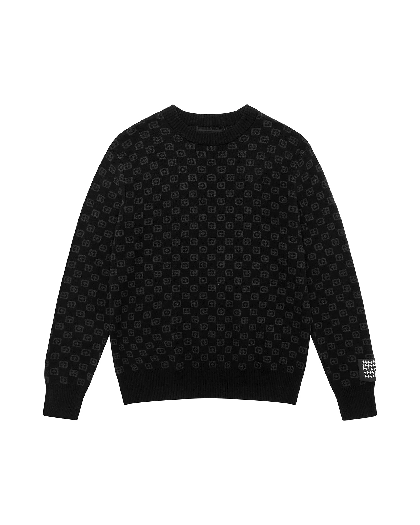 BOX KNIT CREW WASHED BLACK - Image 5