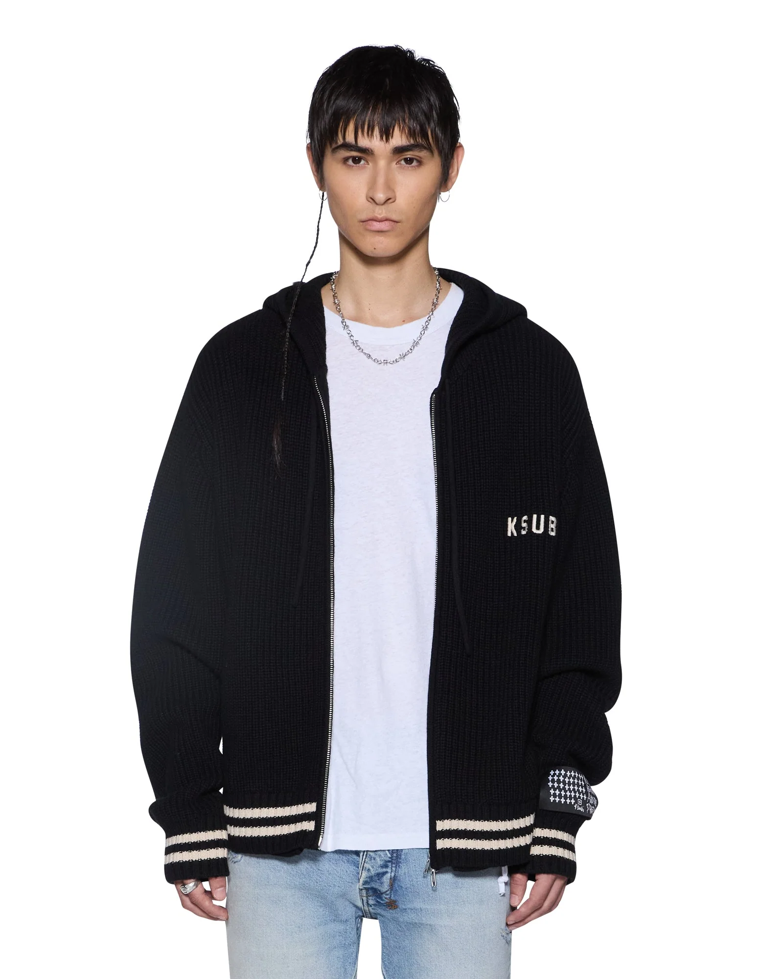 BOXER ZIP KNIT HOODIE MIDNIGHT - Image 2