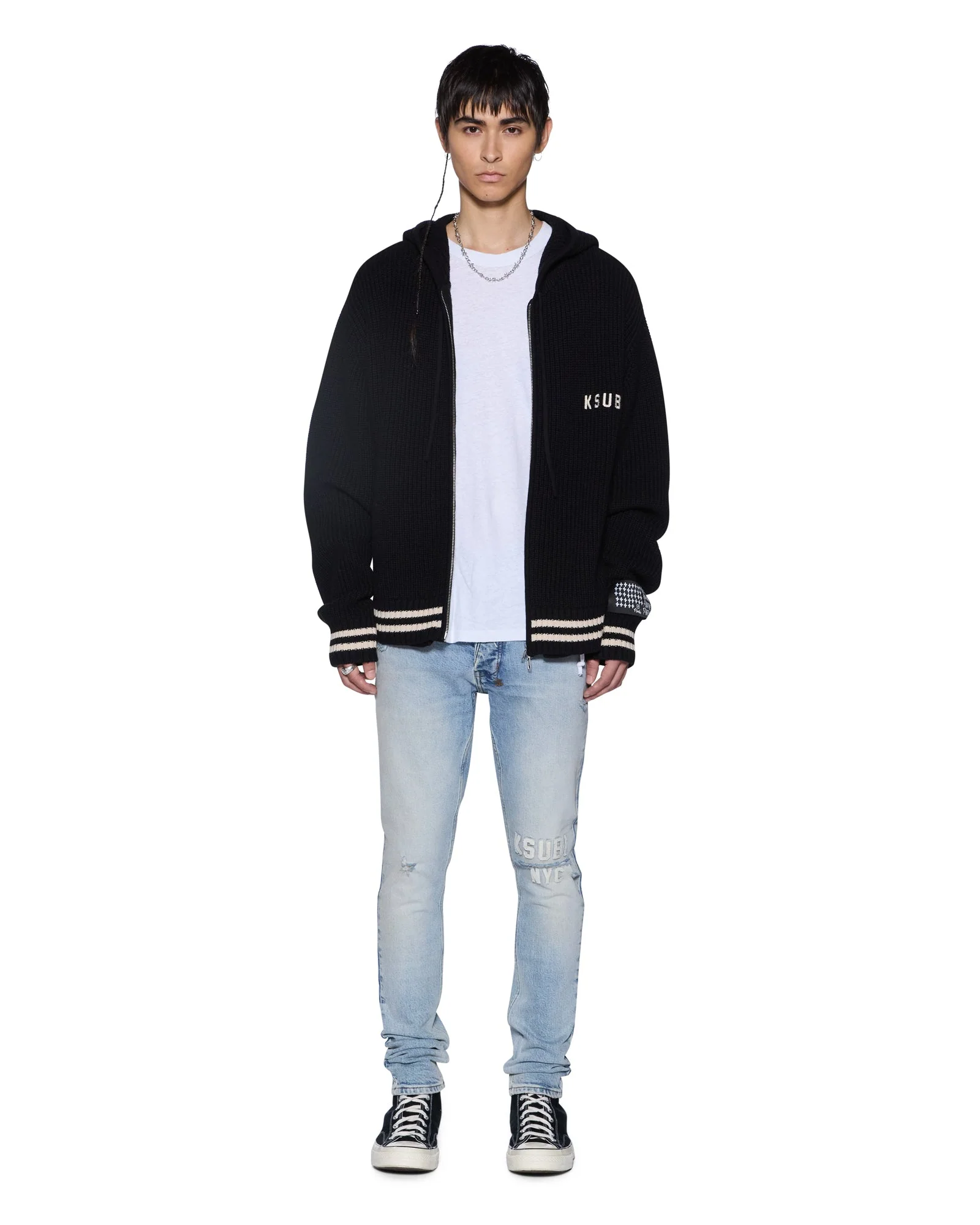 BOXER ZIP KNIT HOODIE MIDNIGHT - Image 3