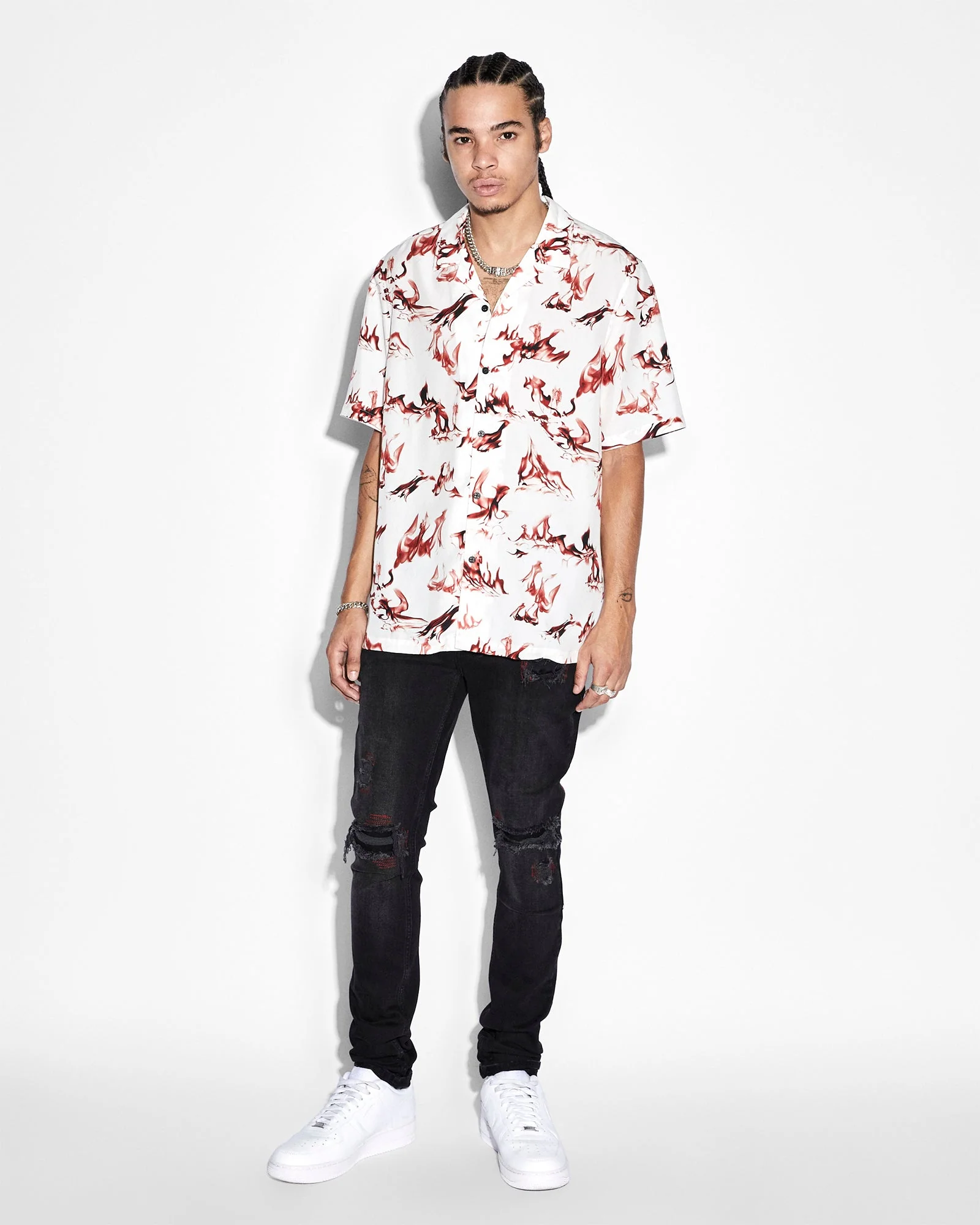 BURNT RESORT SS SHIRT WHITE - Image 2