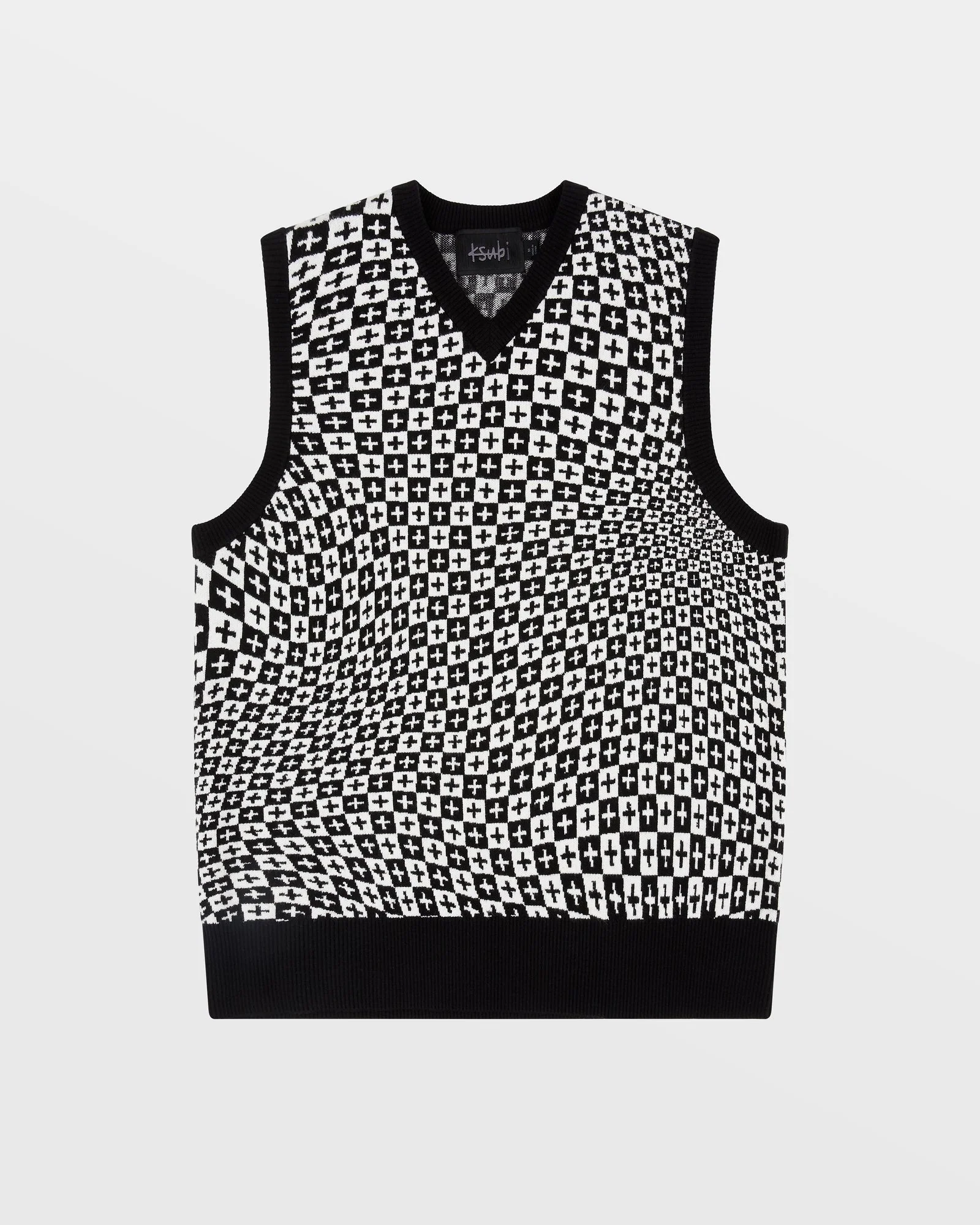 CHECK OUT KNIT VEST MULTI - Image 5