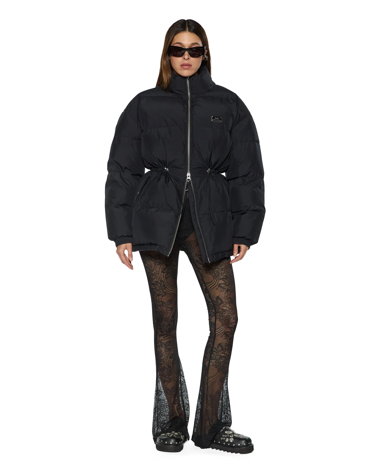 CINCHED PUFFER BLACK - Image 2
