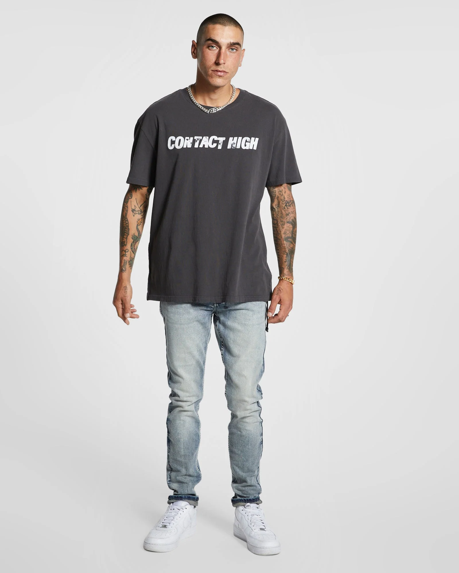 CONTACT BIGGIE SS TEE FADED BLACK - Image 3