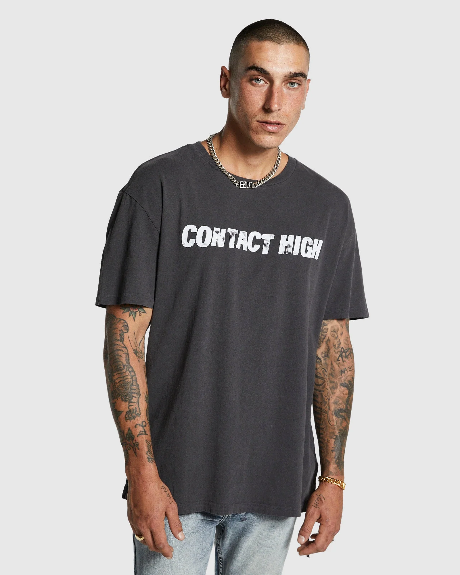 CONTACT BIGGIE SS TEE FADED BLACK - Image 4