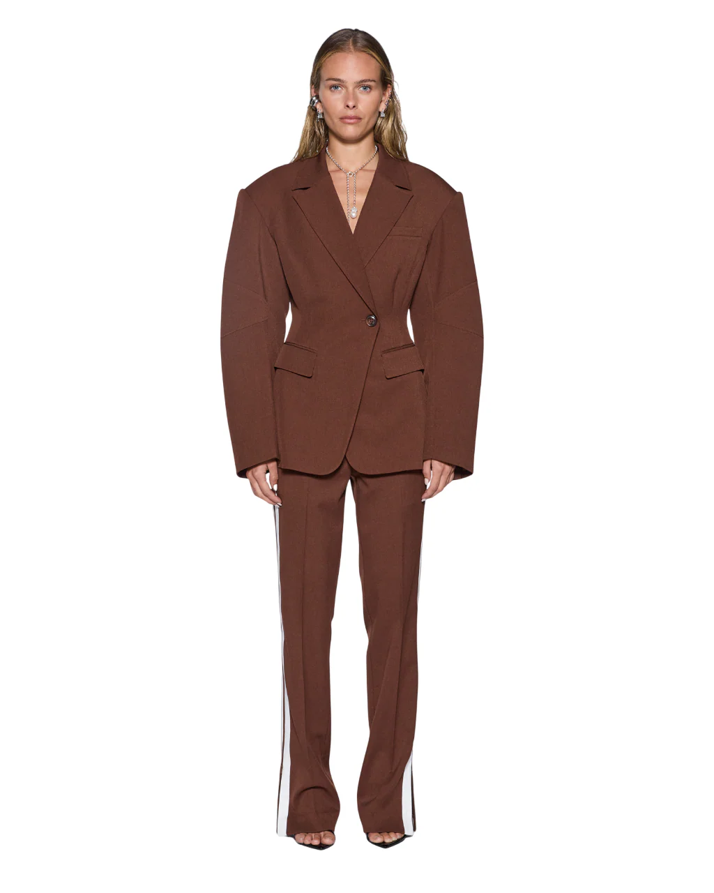 DARE CINCHED BLAZER CHOCOLATE - Image 2