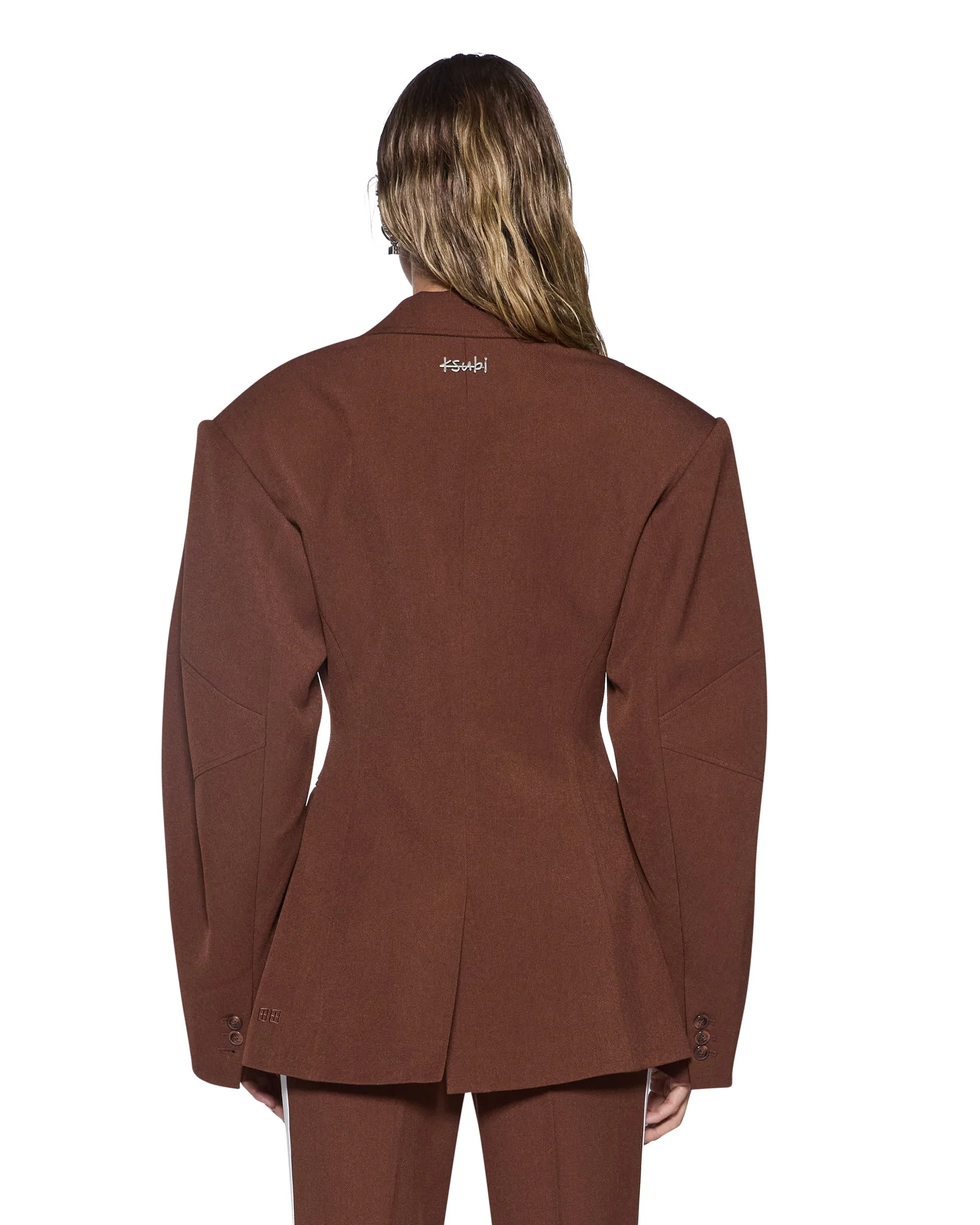 DARE CINCHED BLAZER CHOCOLATE - Image 4