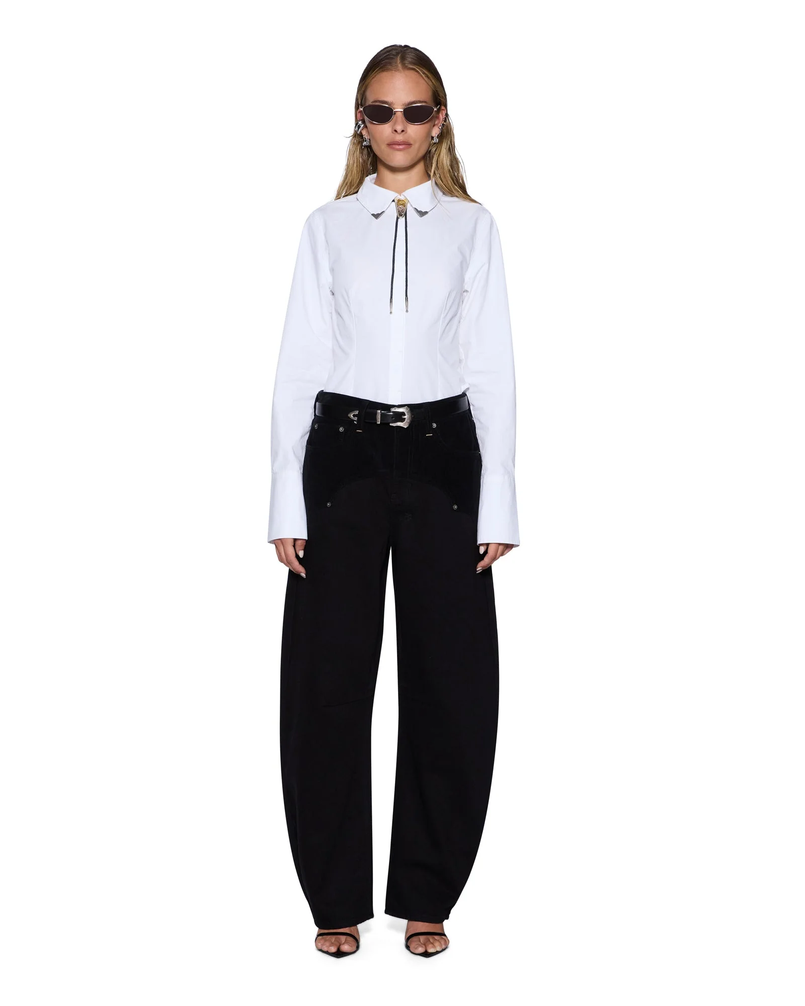 DARE OPEN BACK LS SHIRT WHITE - Image 3