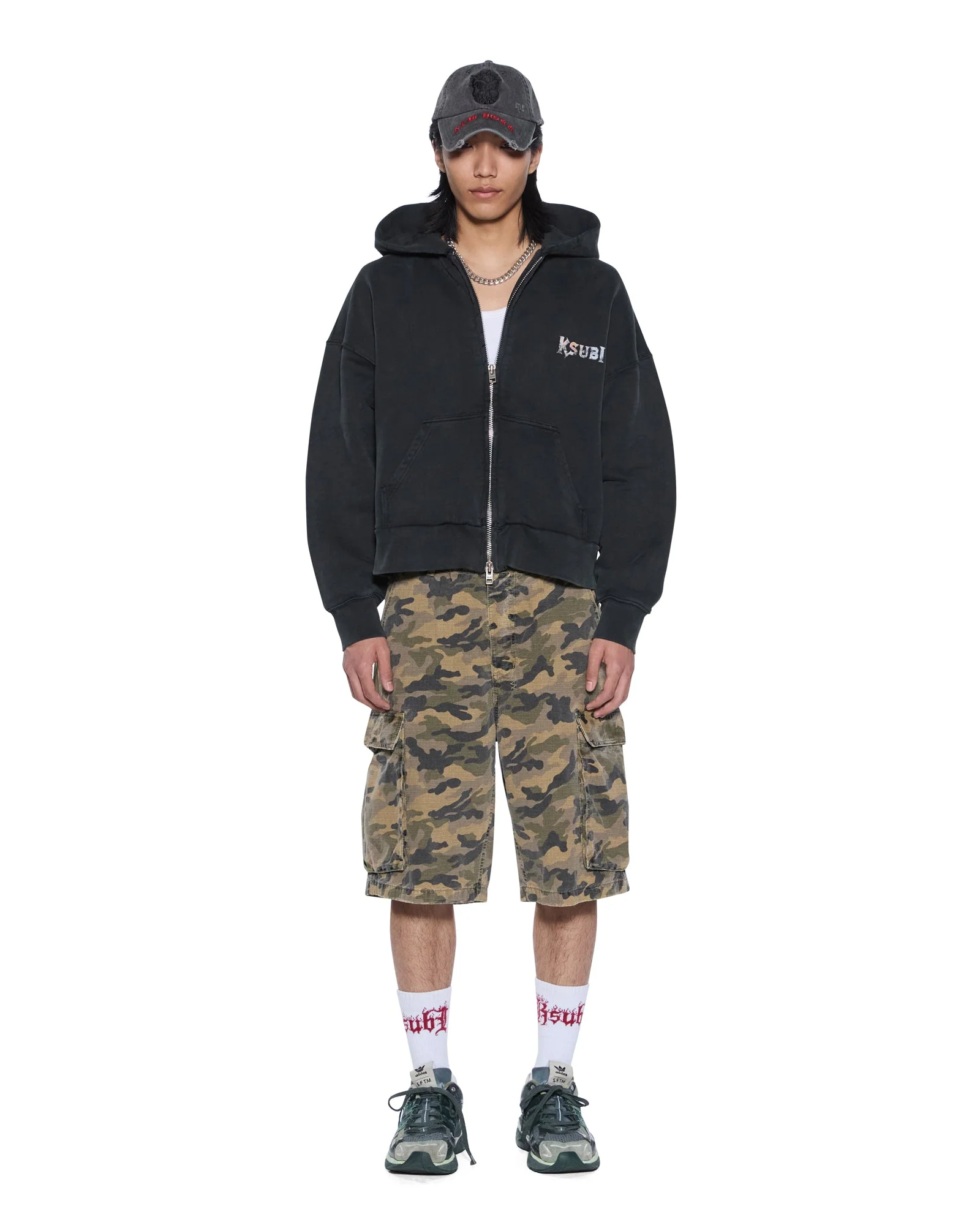 DEATH SNAKE HALEN ZIP HOODIE ASH - Image 3