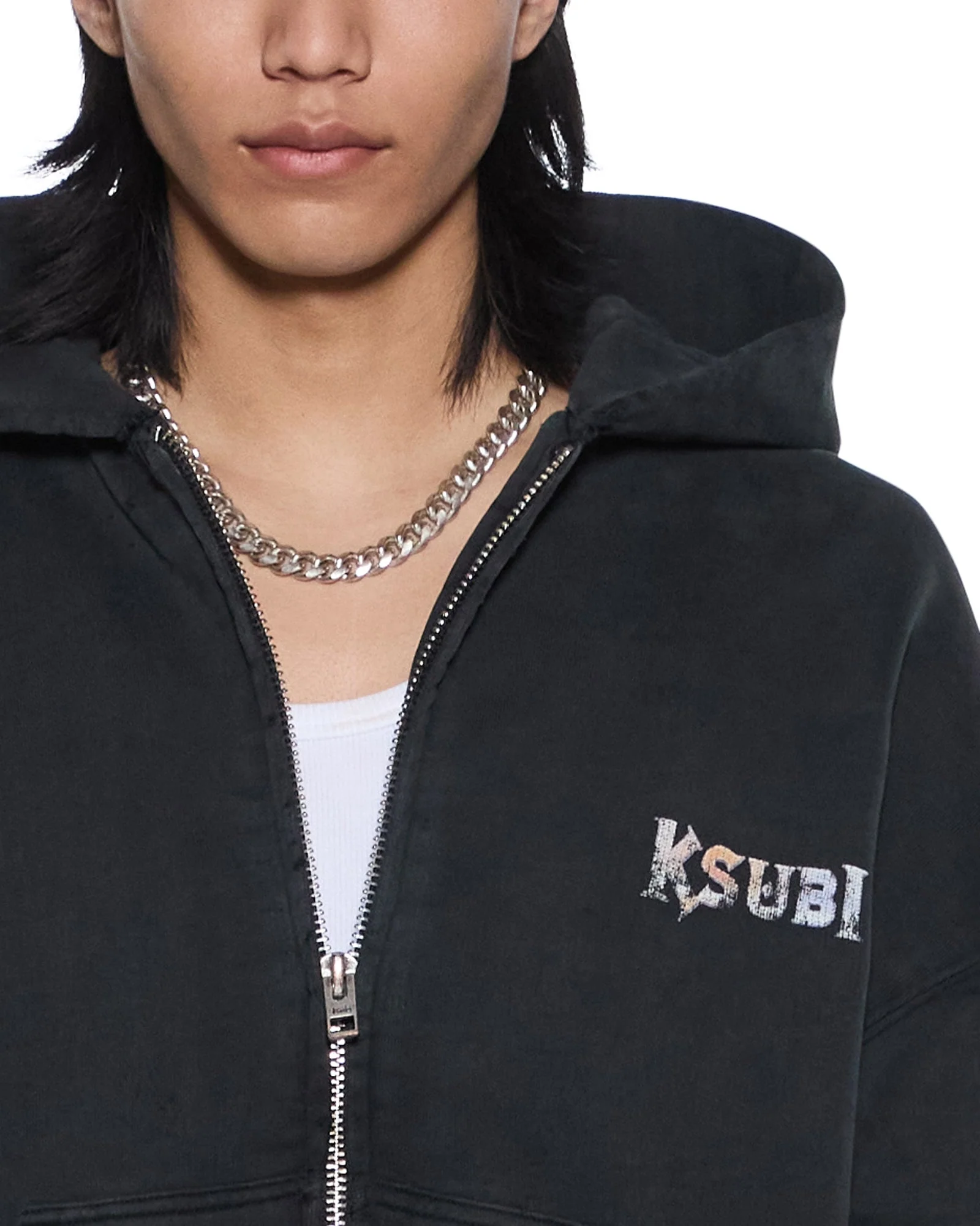 DEATH SNAKE HALEN ZIP HOODIE ASH - Image 4
