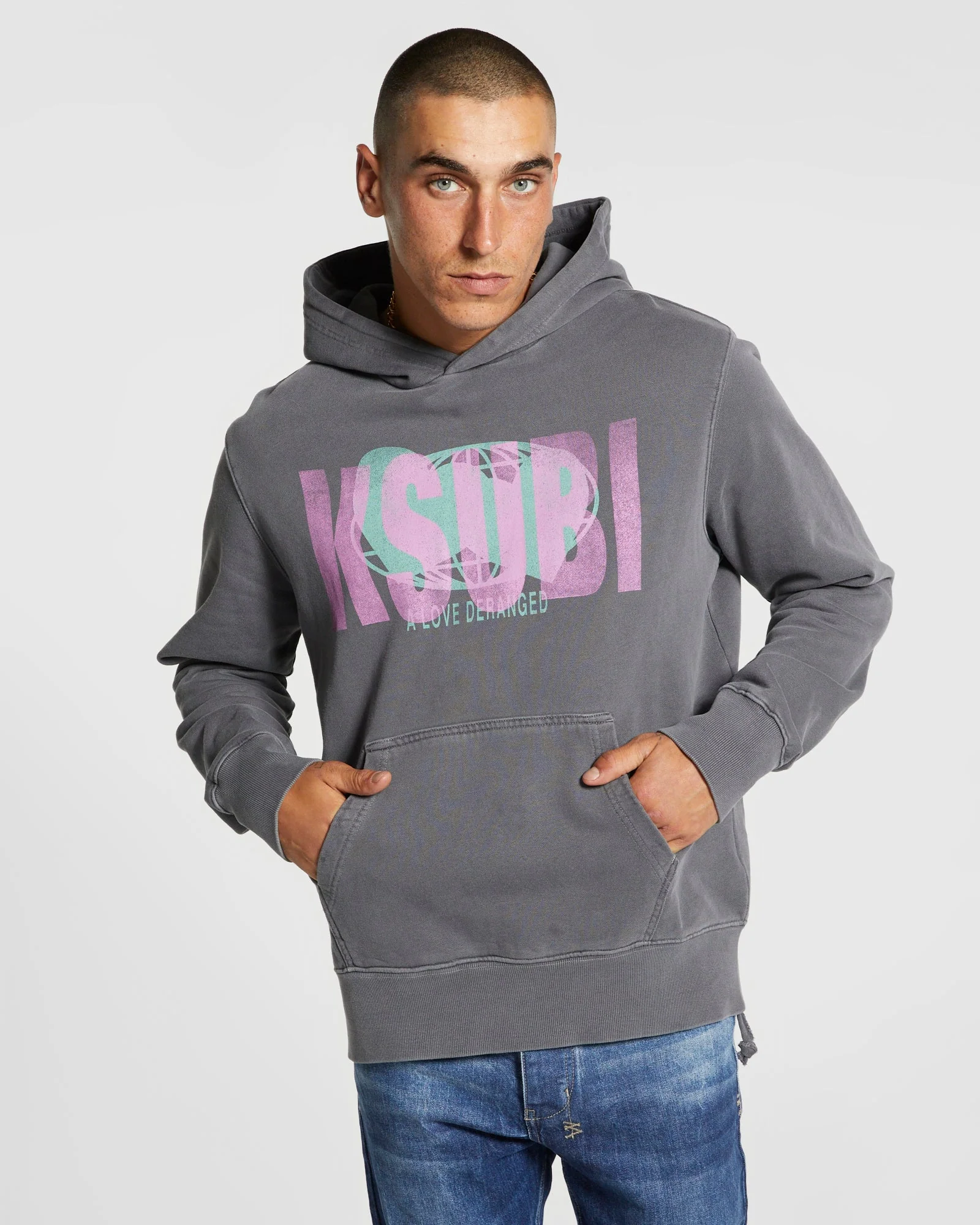 DERANGED KASH HOODIE CHARCOAL - Image 4