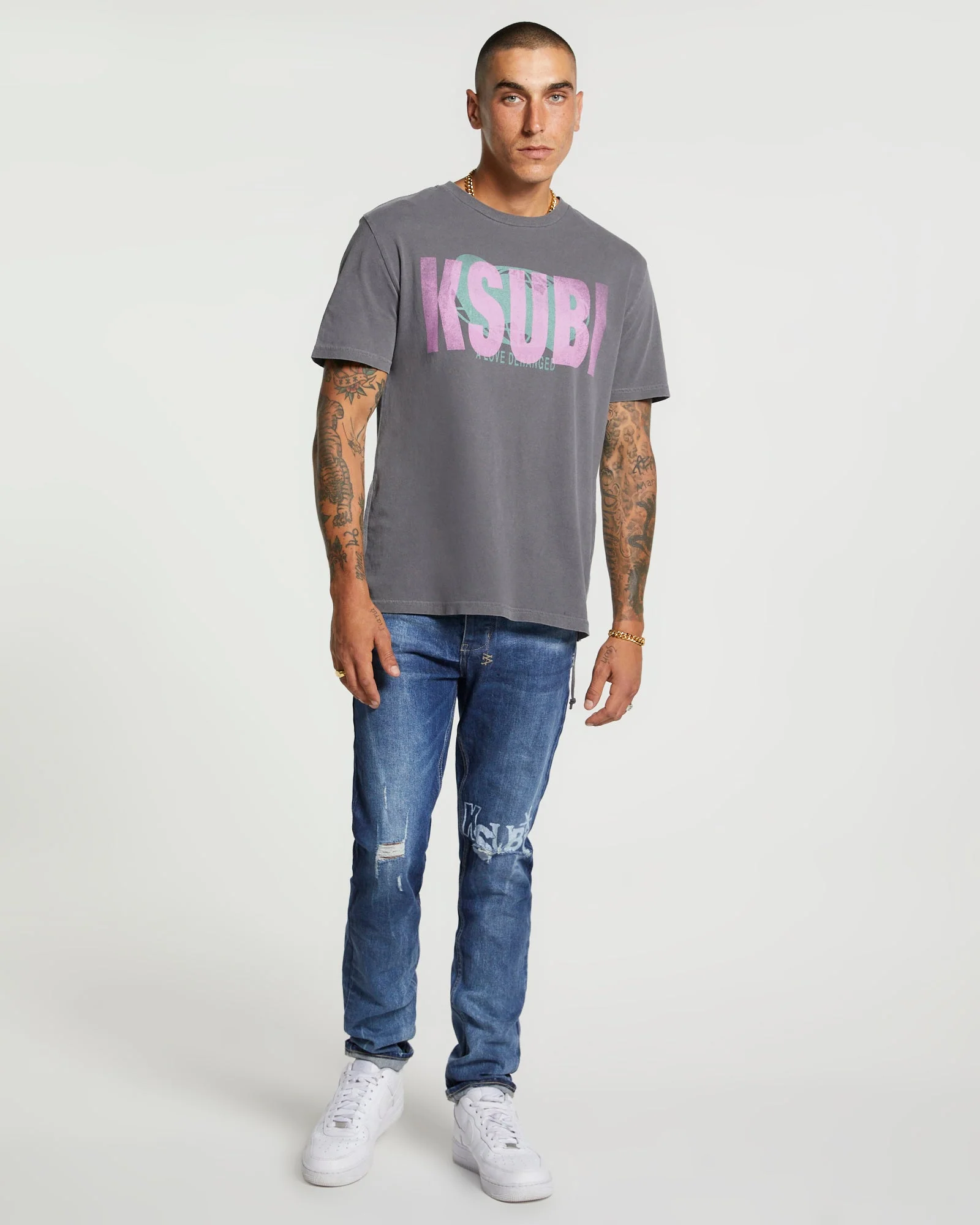 DERANGED KASH SS TEE CHARCOAL - Image 2