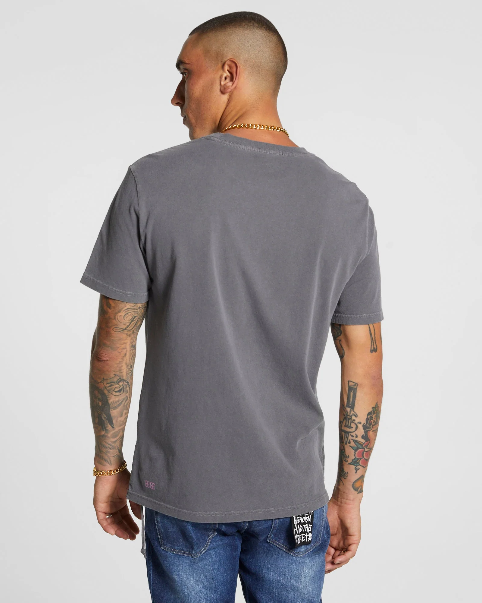 DERANGED KASH SS TEE CHARCOAL - Image 3