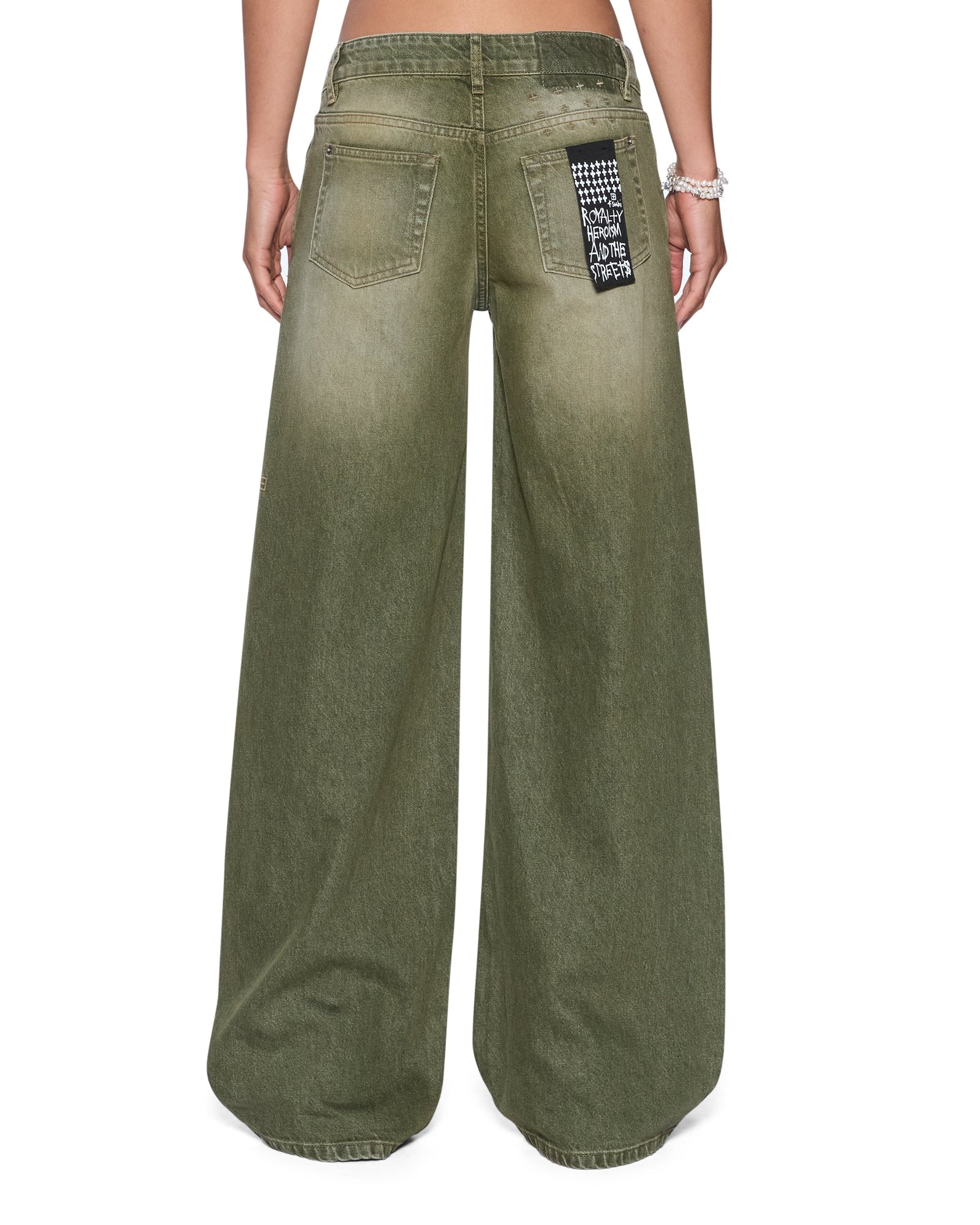 DROPOUT LOW RISE JEAN MILITANT GREEN - Image 5