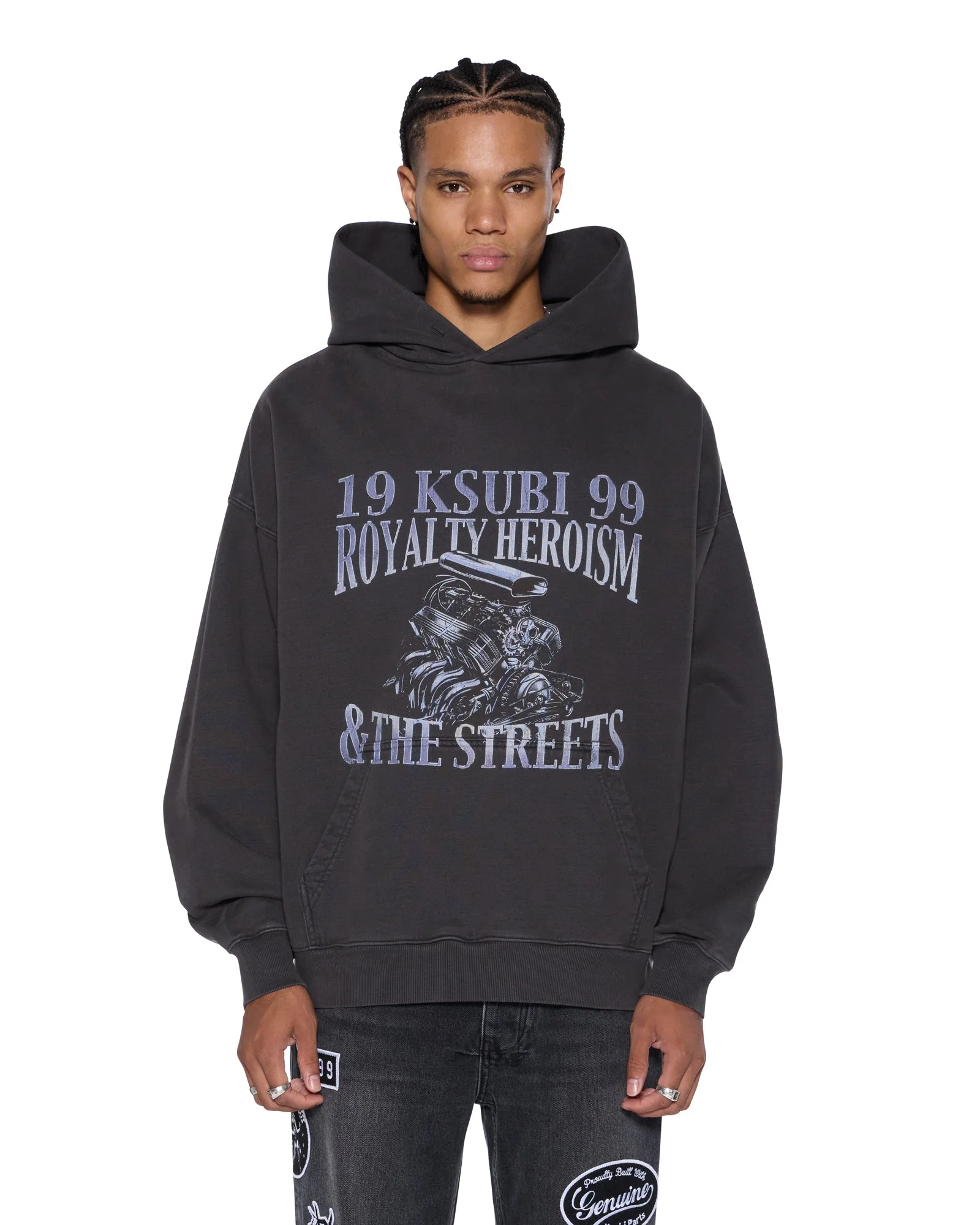 ENGINE EKCESS HOODIE FADED BLACK