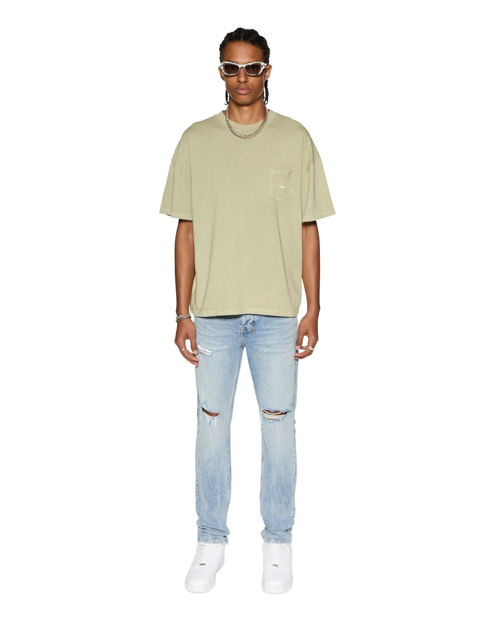 EST POCKET SS TEE GRASS - Image 2