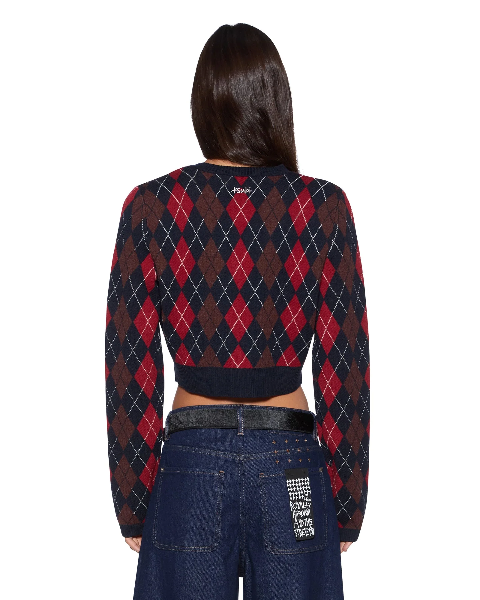 FABLE CARDI RED ARGYLE - Image 3