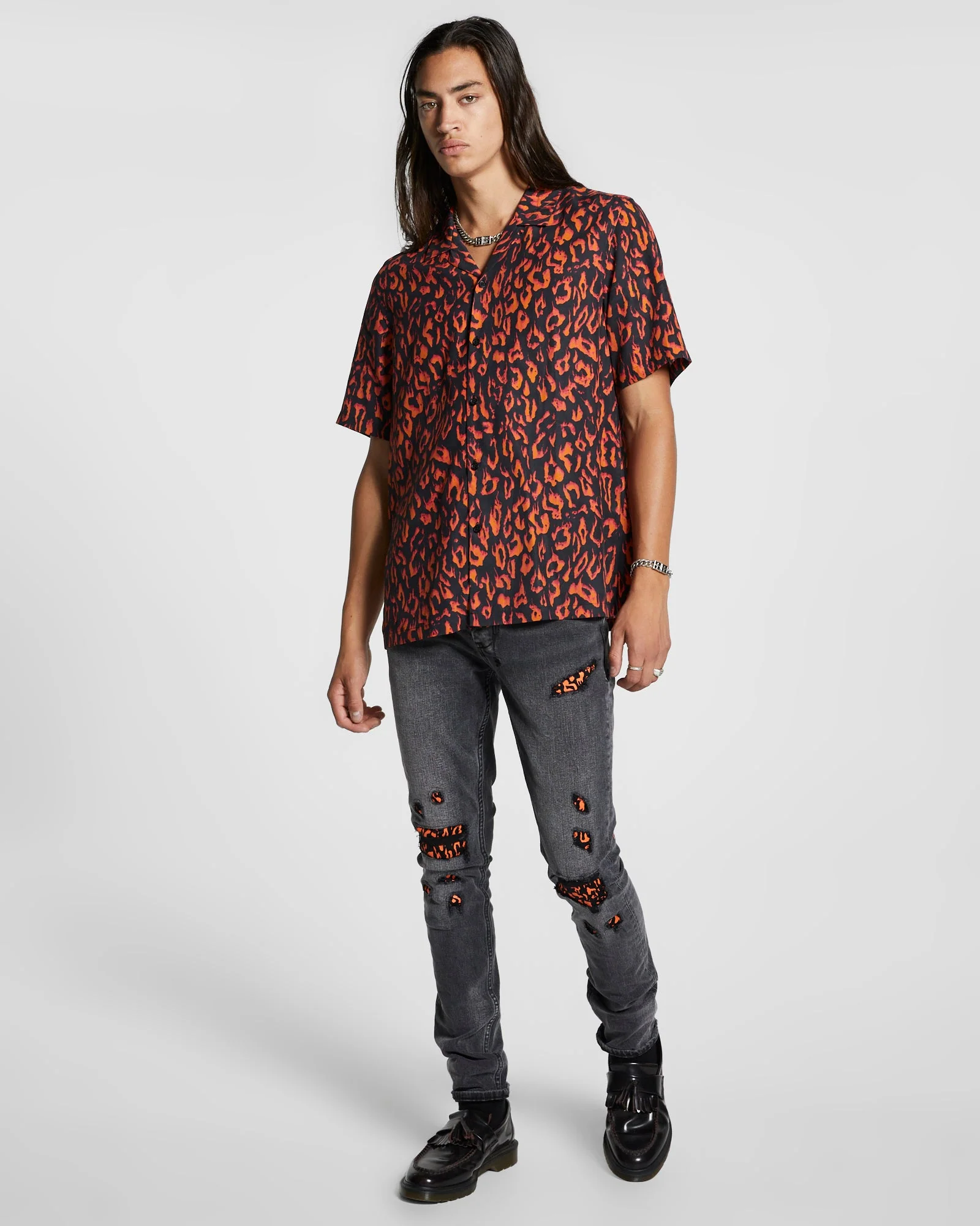 FIRE RESORT SS SHIRT ORANGE - Image 2