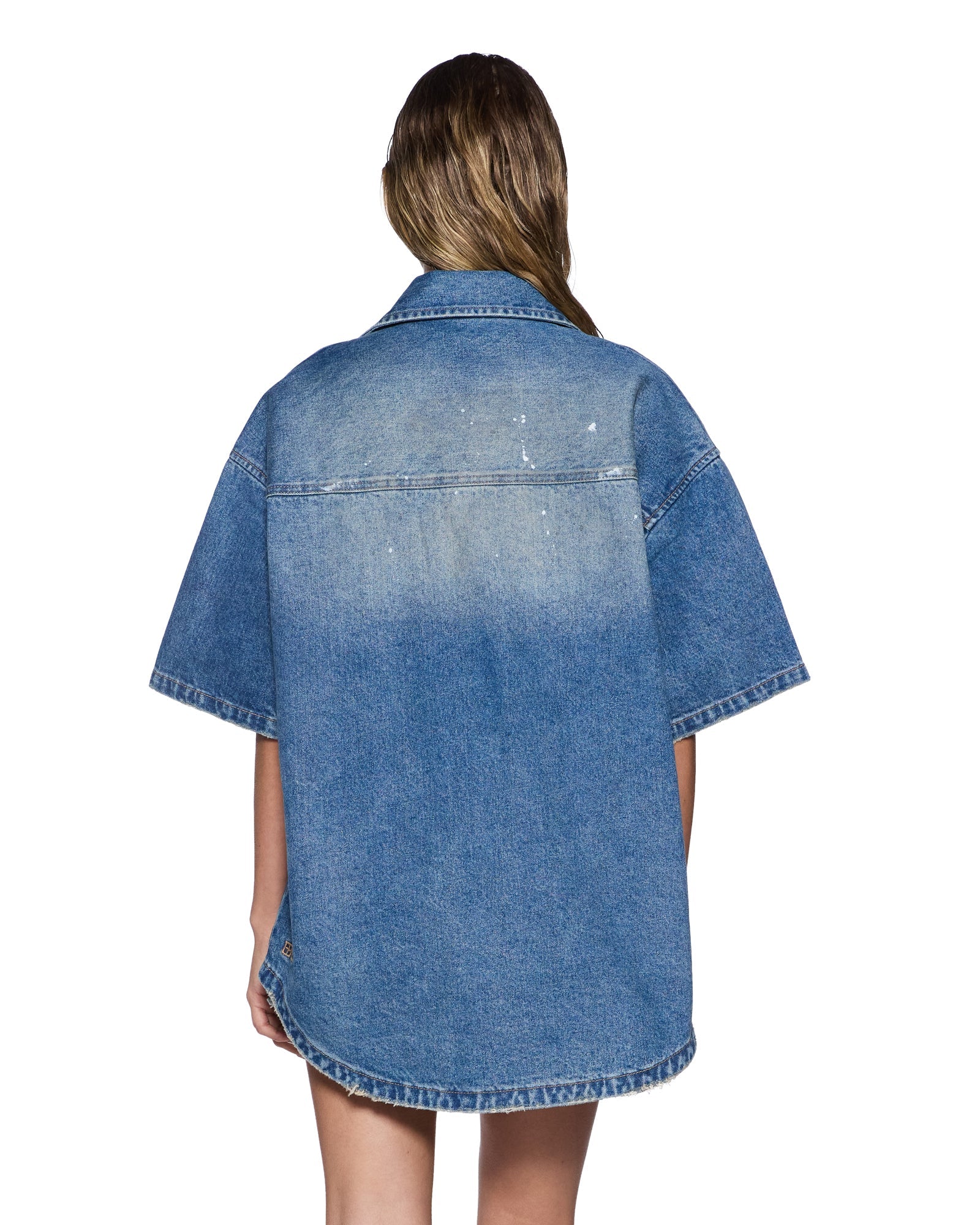 GARAGE DENIM SS SHIRT PAINTER BLUE - Image 3