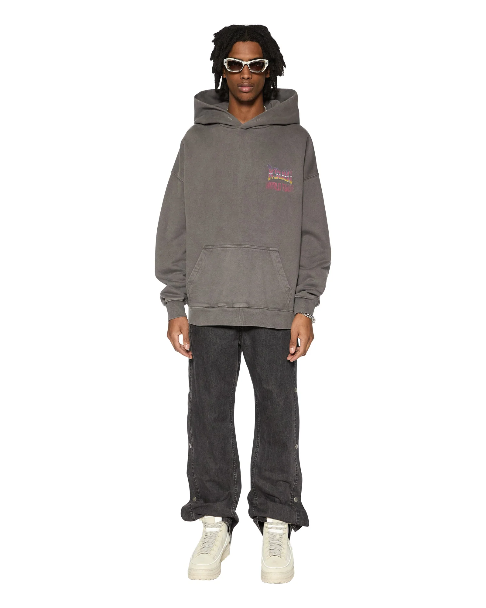 GLOBAL EKCESS HOODIE CHARCOAL - Image 3
