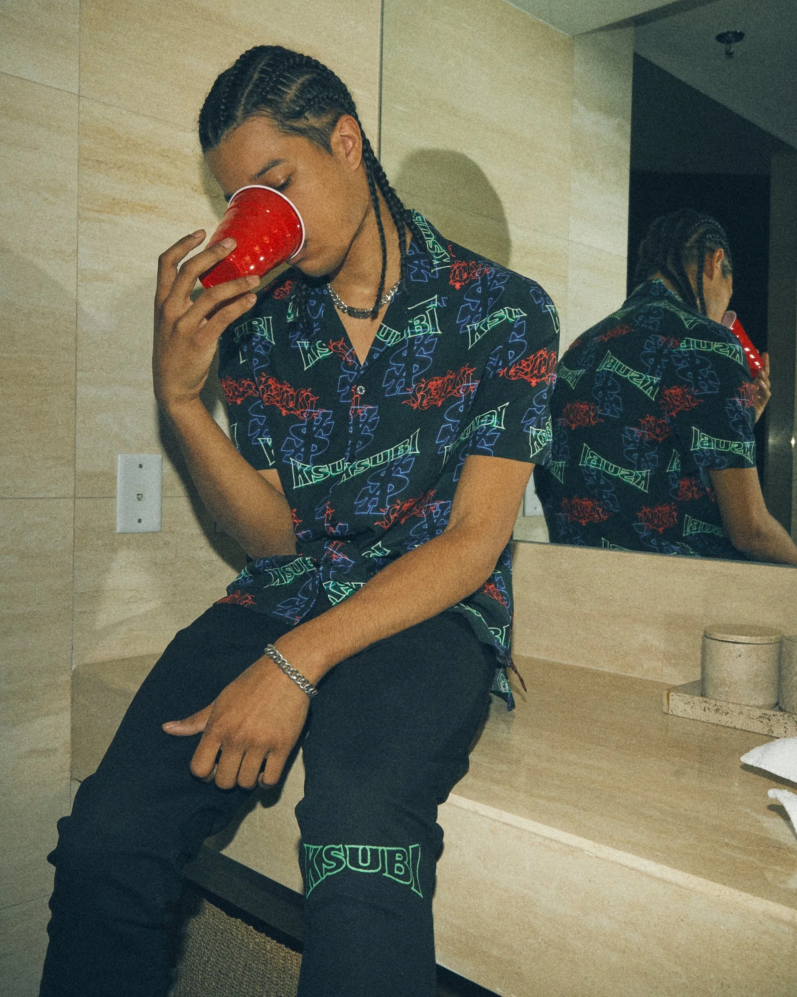 GLOW RESORT SS SHIRT BLACK - Image 2