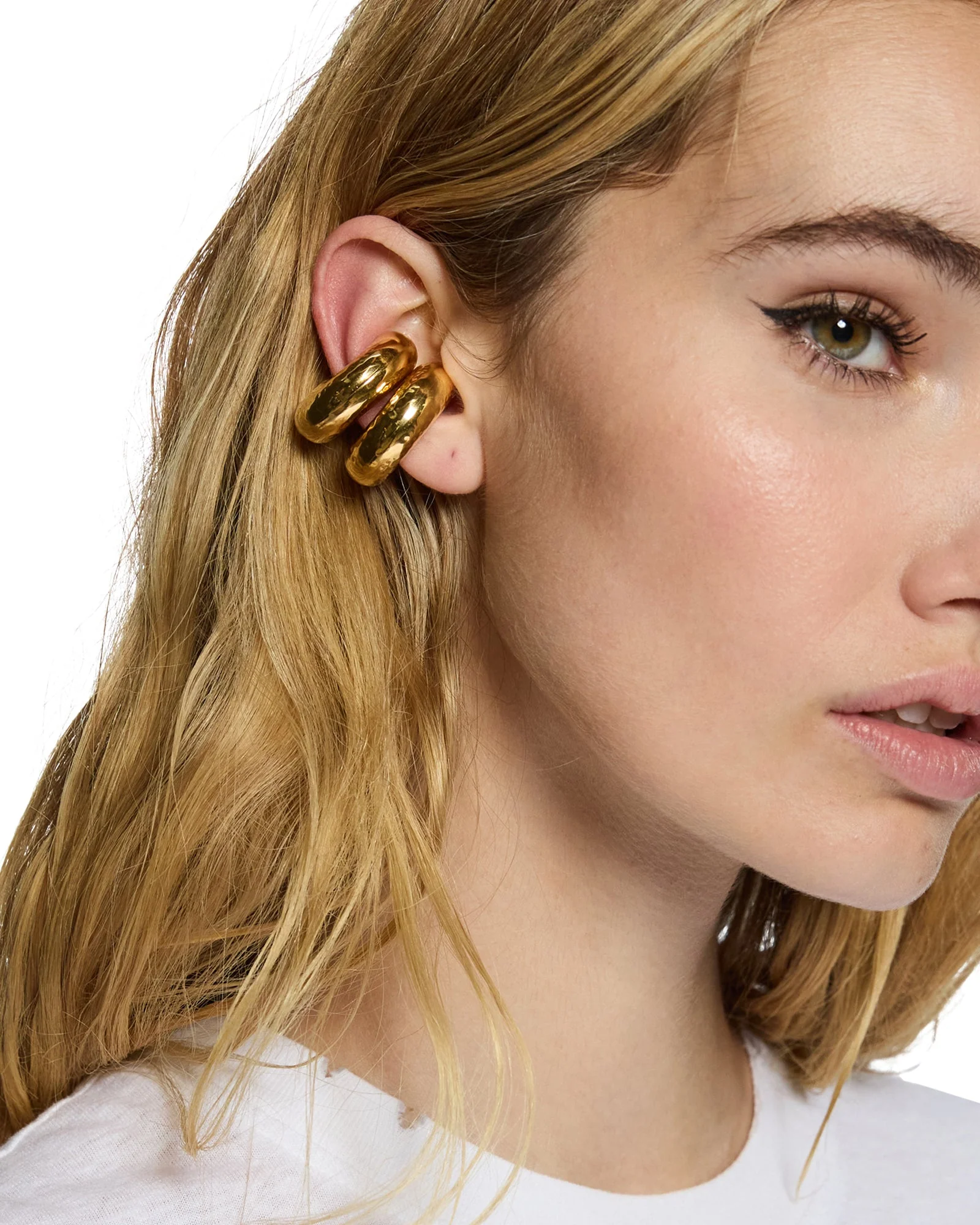 GOLD RIPPLE EAR CUFF - Image 2