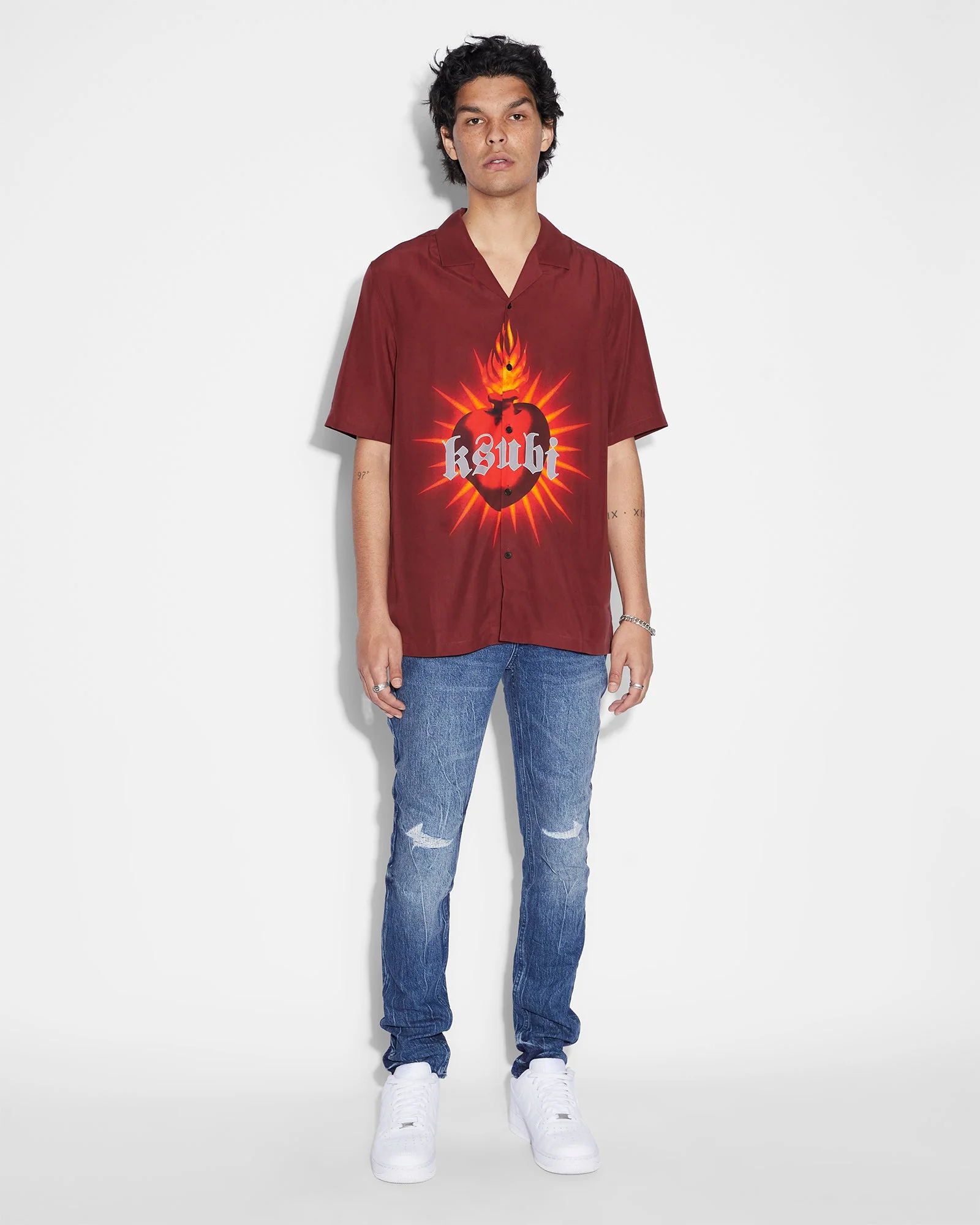HEART RESORT SS SHIRT CRIMSON - Image 3