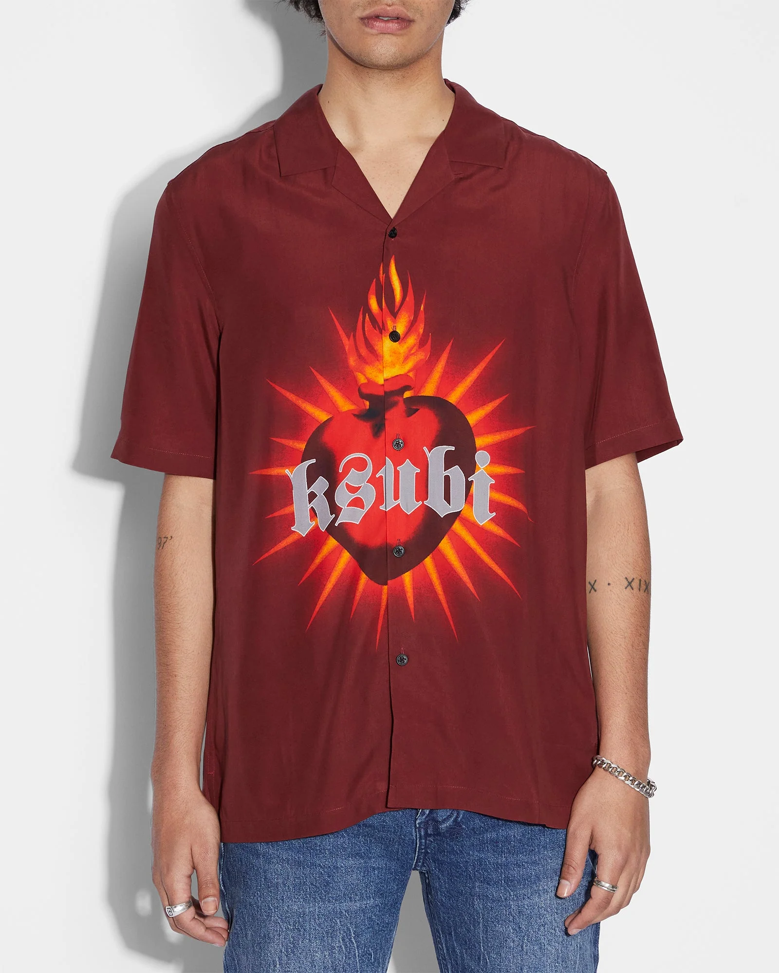 HEART RESORT SS SHIRT CRIMSON - Image 5