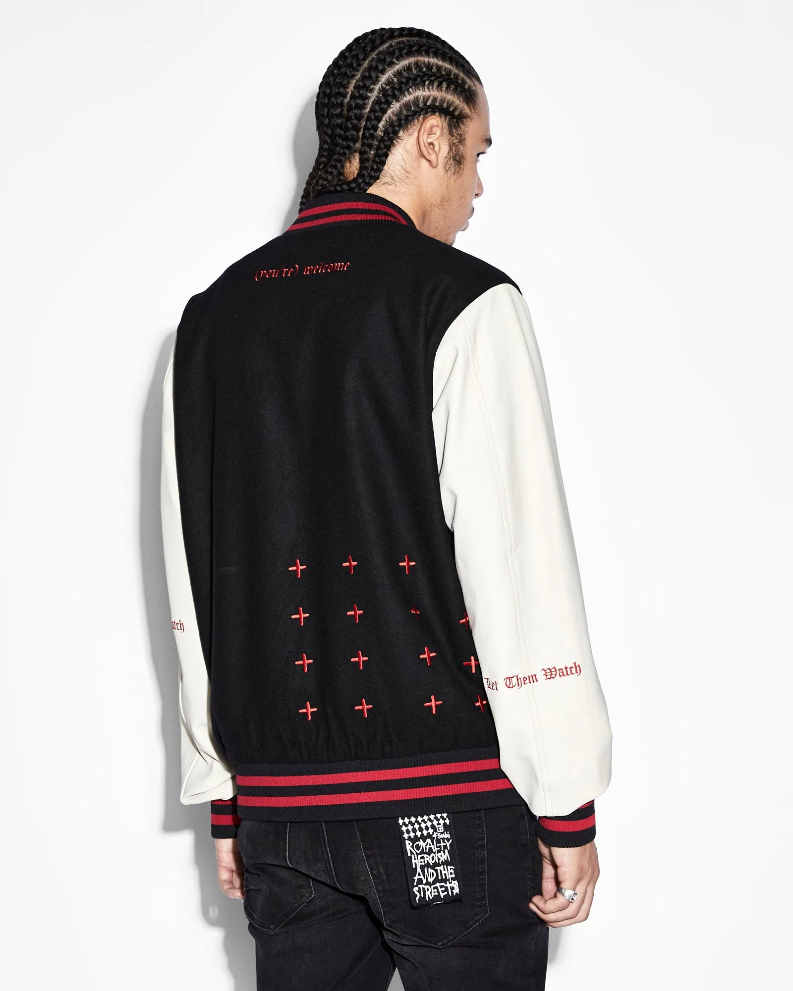 ICONS LETTERMAN JACKET BLACK - Image 2