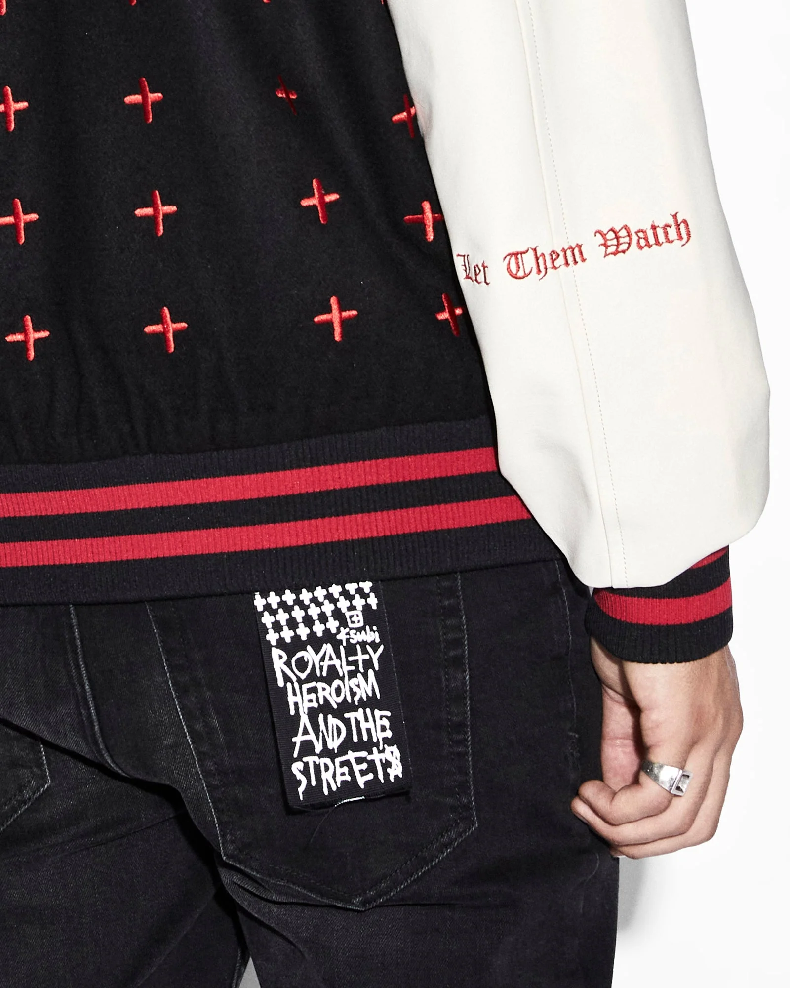 ICONS LETTERMAN JACKET BLACK - Image 4