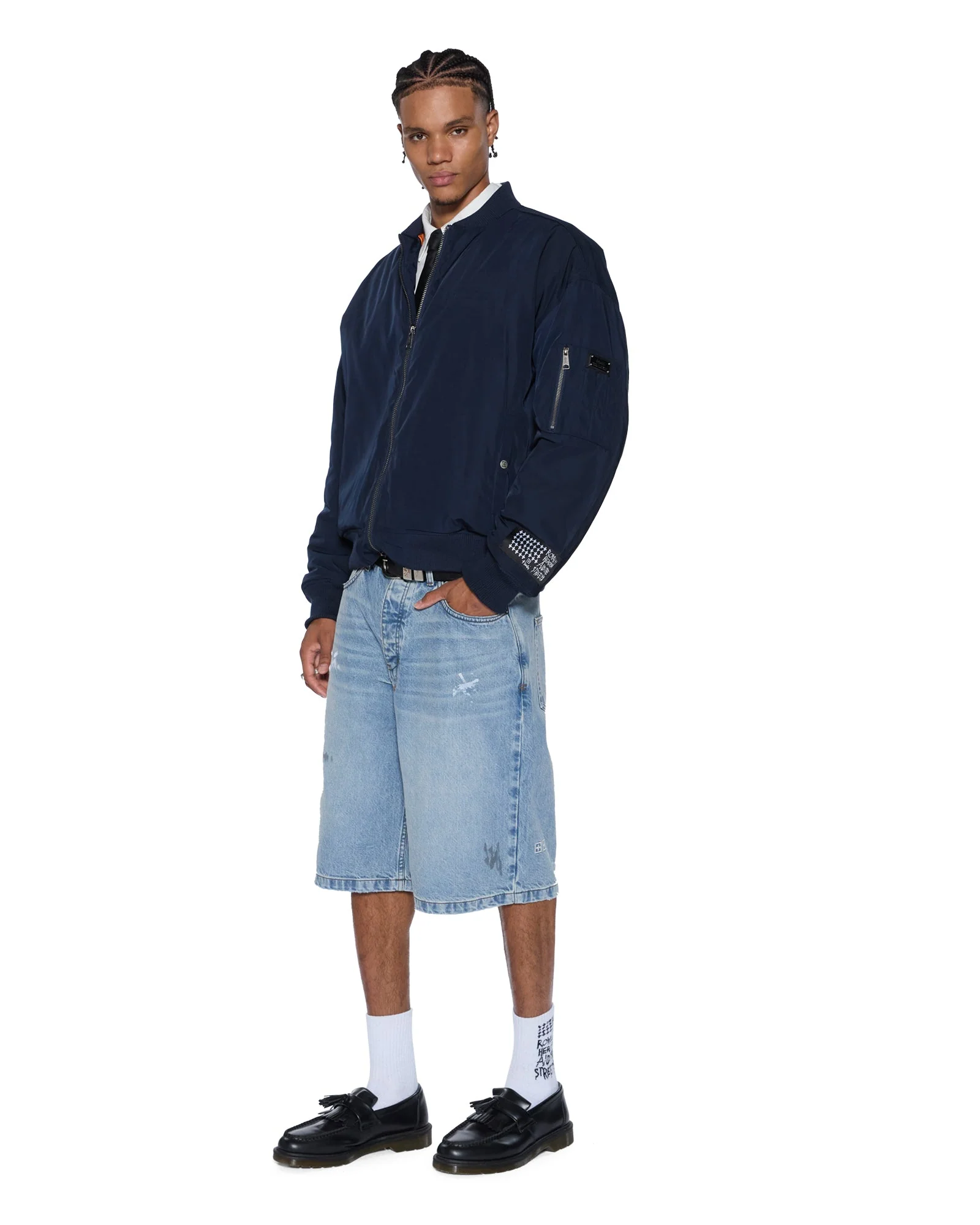 INTRUDER BOMBER JACKET NAVY - Image 3