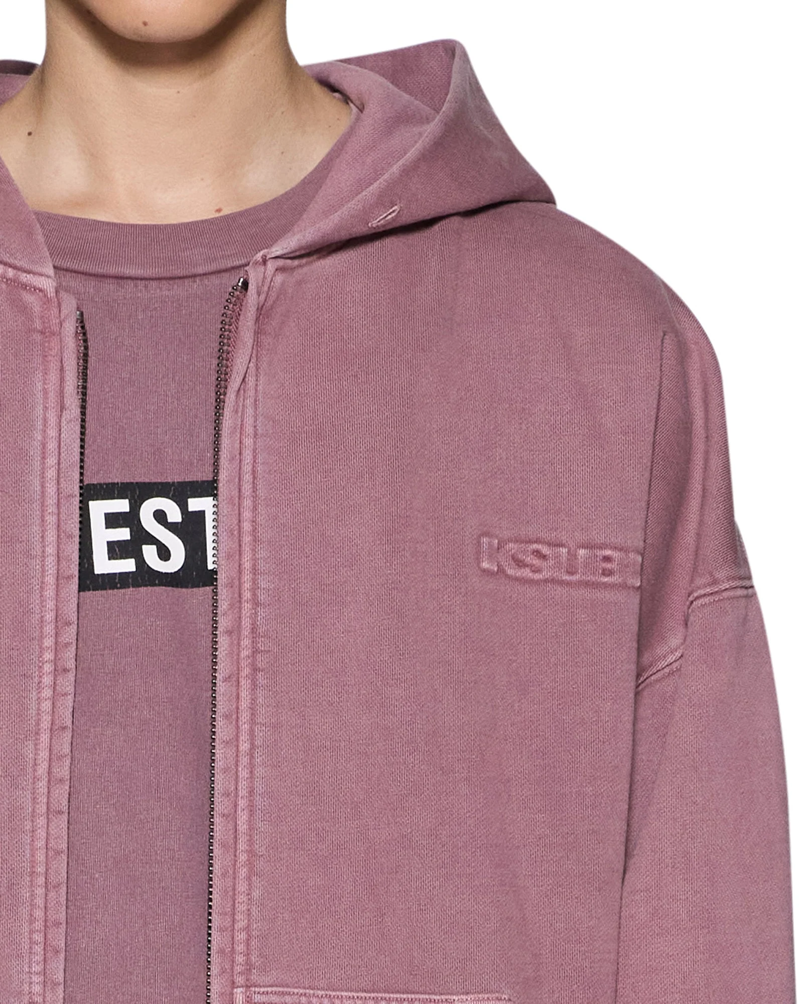 INTRUDER EKCESS ZIP HOOD PLUM - Image 4