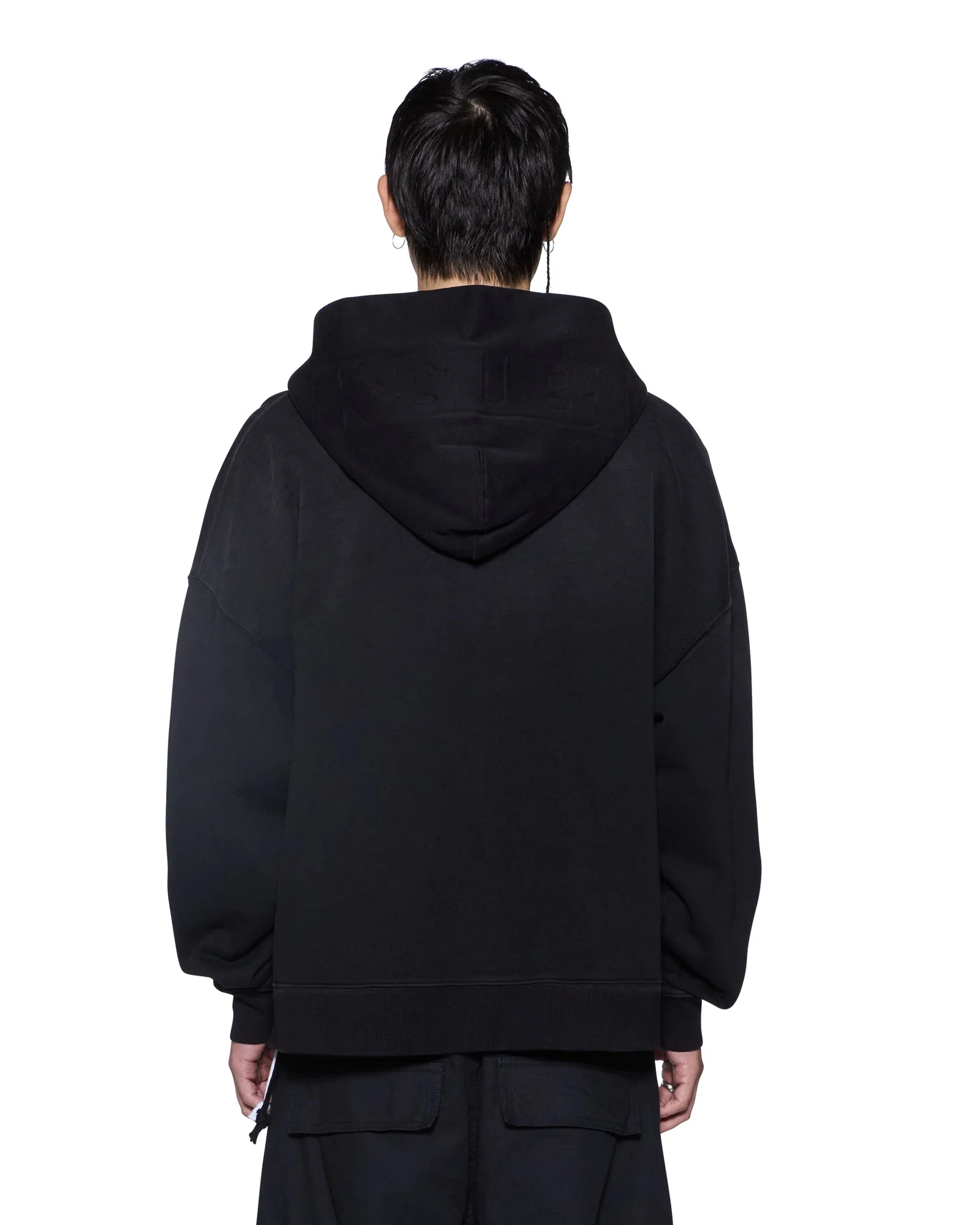 INTRUDER EKCESS ZIP HOODIE JET BLACK - Image 4