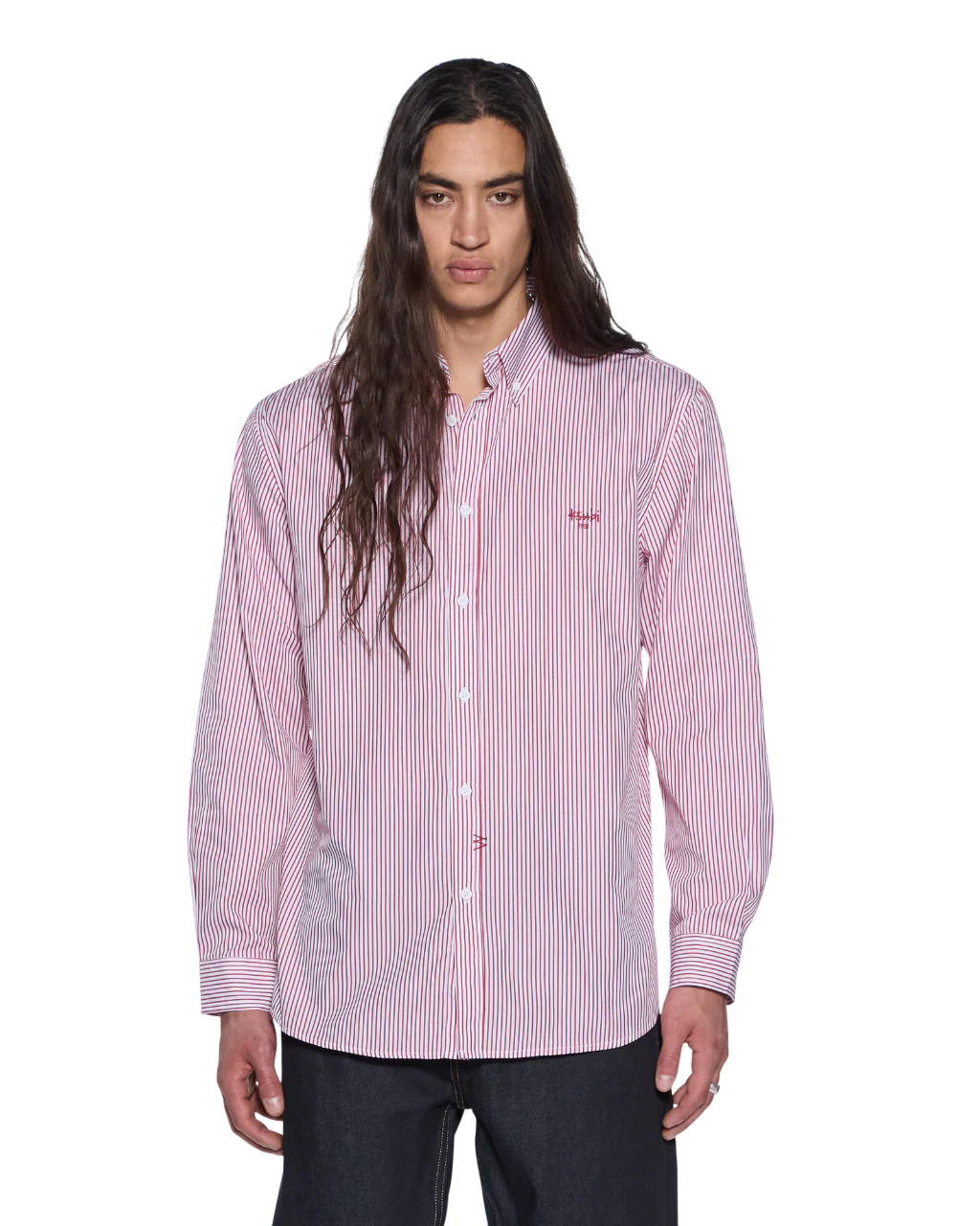 KADE LS SHIRT RED-WHITE