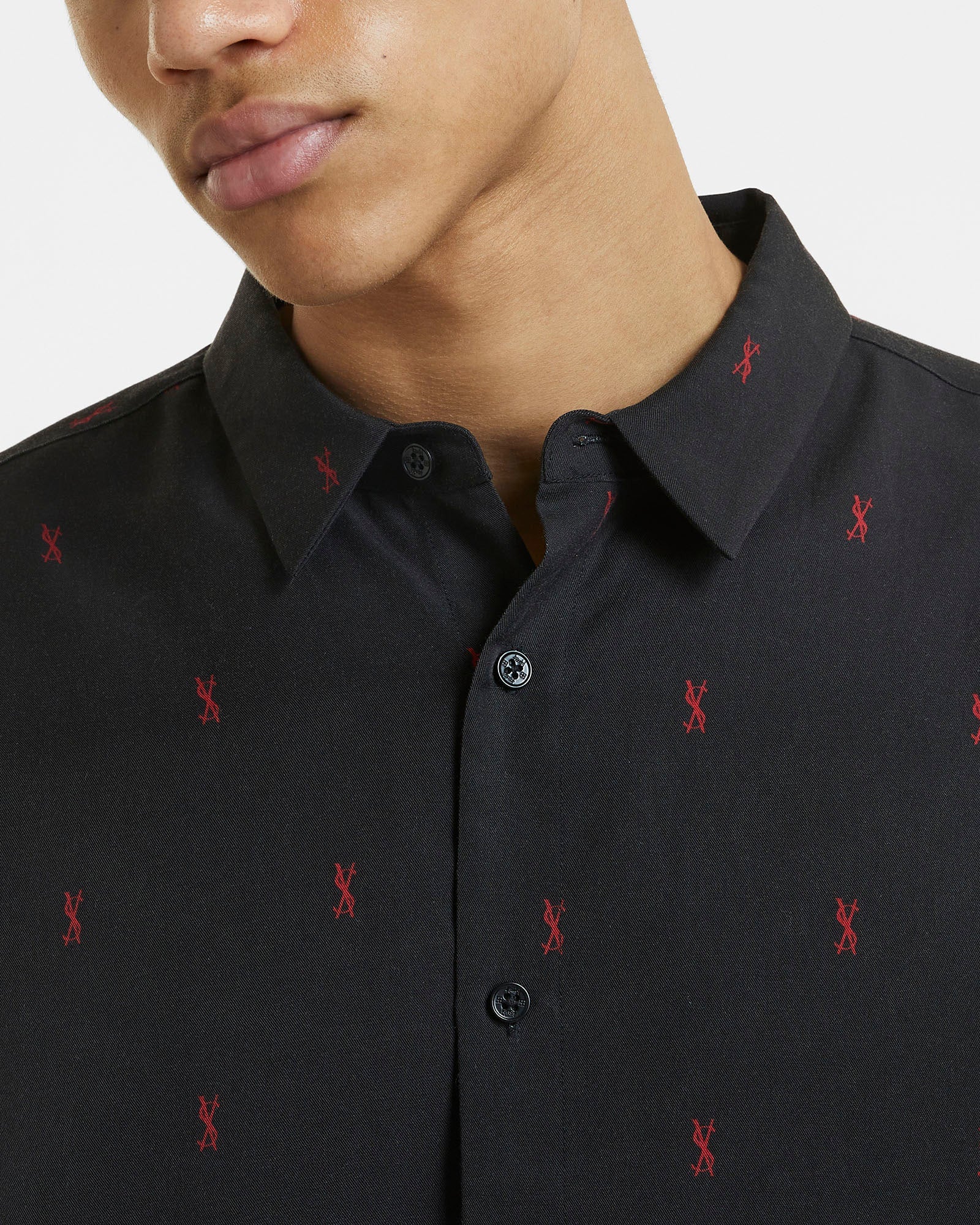 KASH LS SHIRT BLACK RED - Image 5