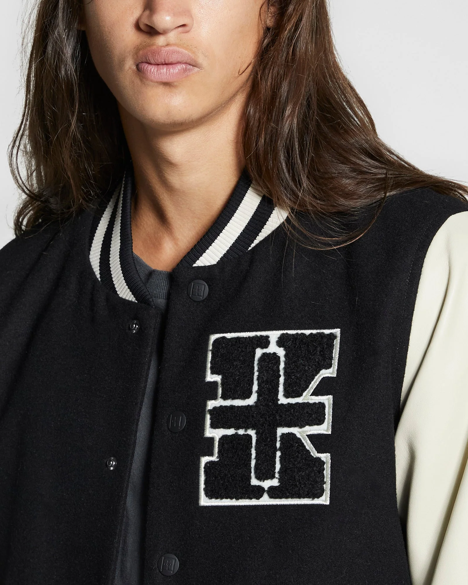 KING PATCH LETTERMAN BLACK - Image 5
