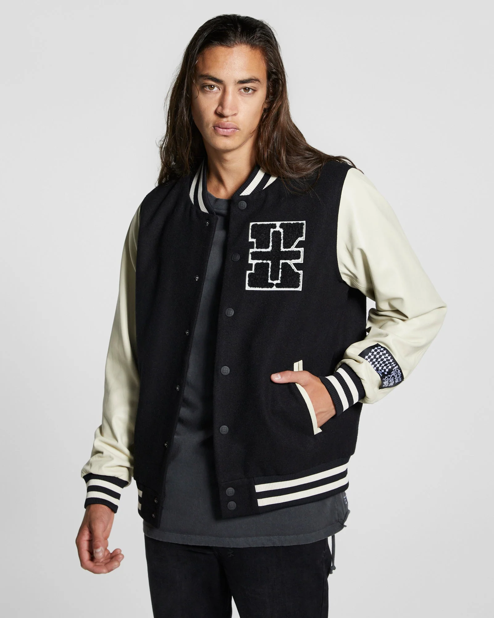 KING PATCH LETTERMAN BLACK - Image 7