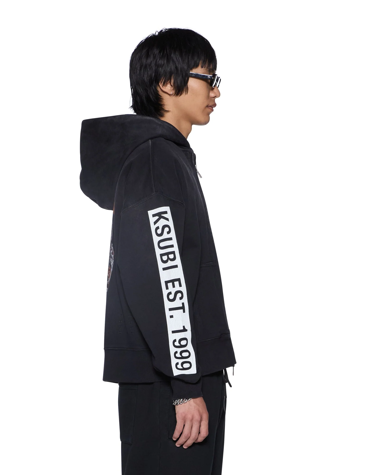 KINGS HALEN ZIP HOODIE BLACK FADE - Image 3