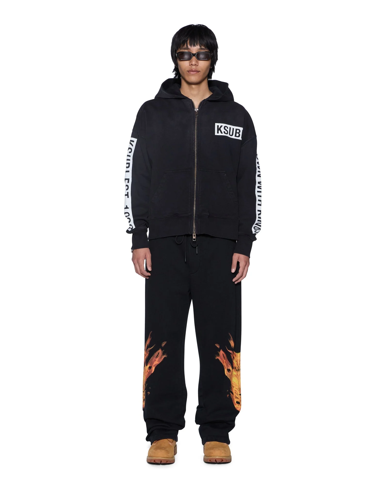 KINGS HALEN ZIP HOODIE BLACK FADE - Image 4