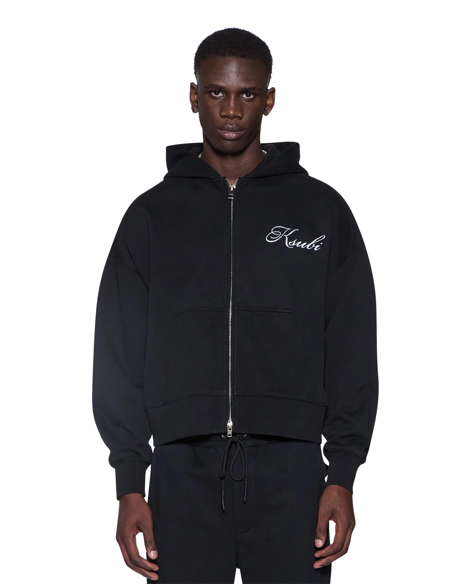 KROWN HALEN ZIP HOODIE BLACK - Image 2