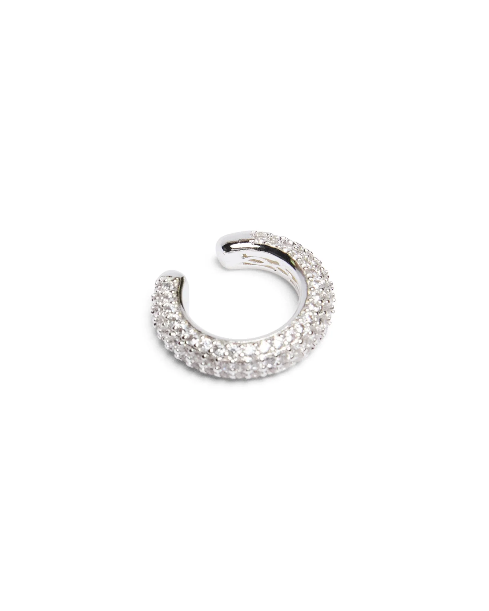 KRYSTAL RIPPLE EAR CUFF SILVER - Image 2