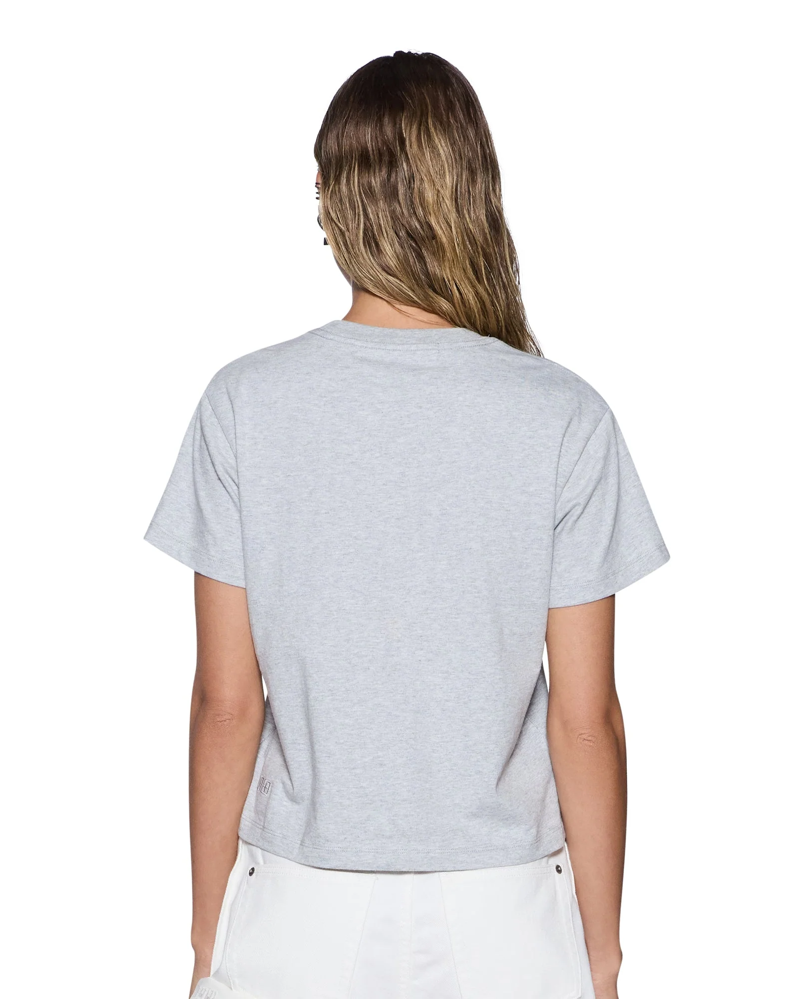 KSUBI PLAID SHRUNKEN SS TEE GREY MARLE - Image 4